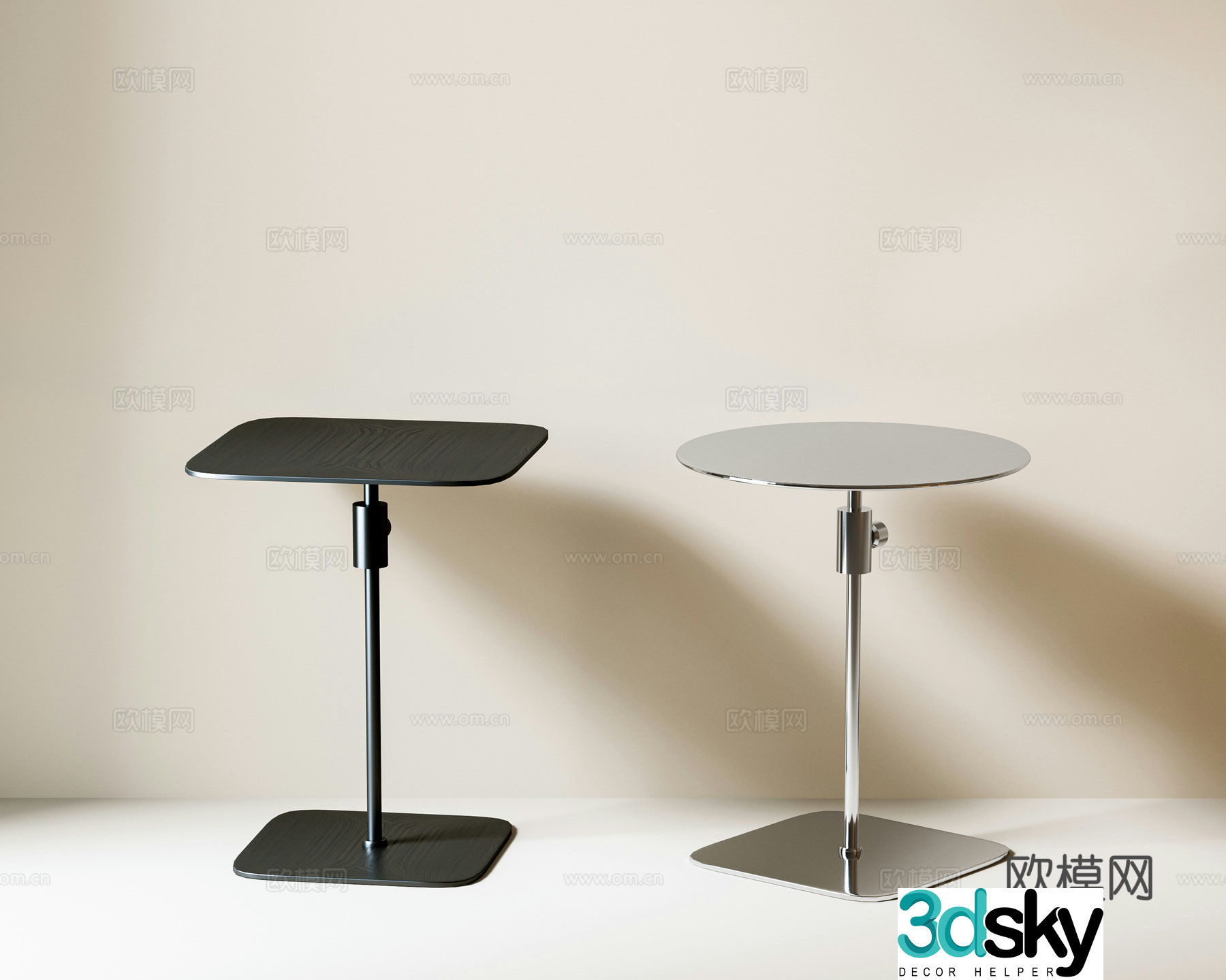 Modern side table lifting metal side table metal corner table office corner table coffee table 3D model