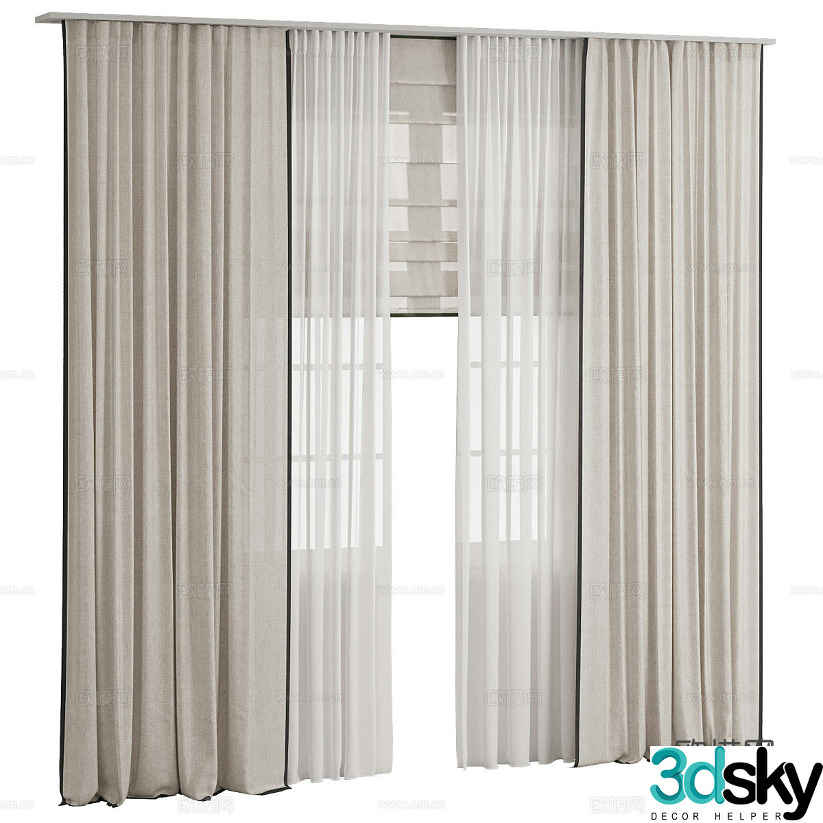 Curtain 3d model
