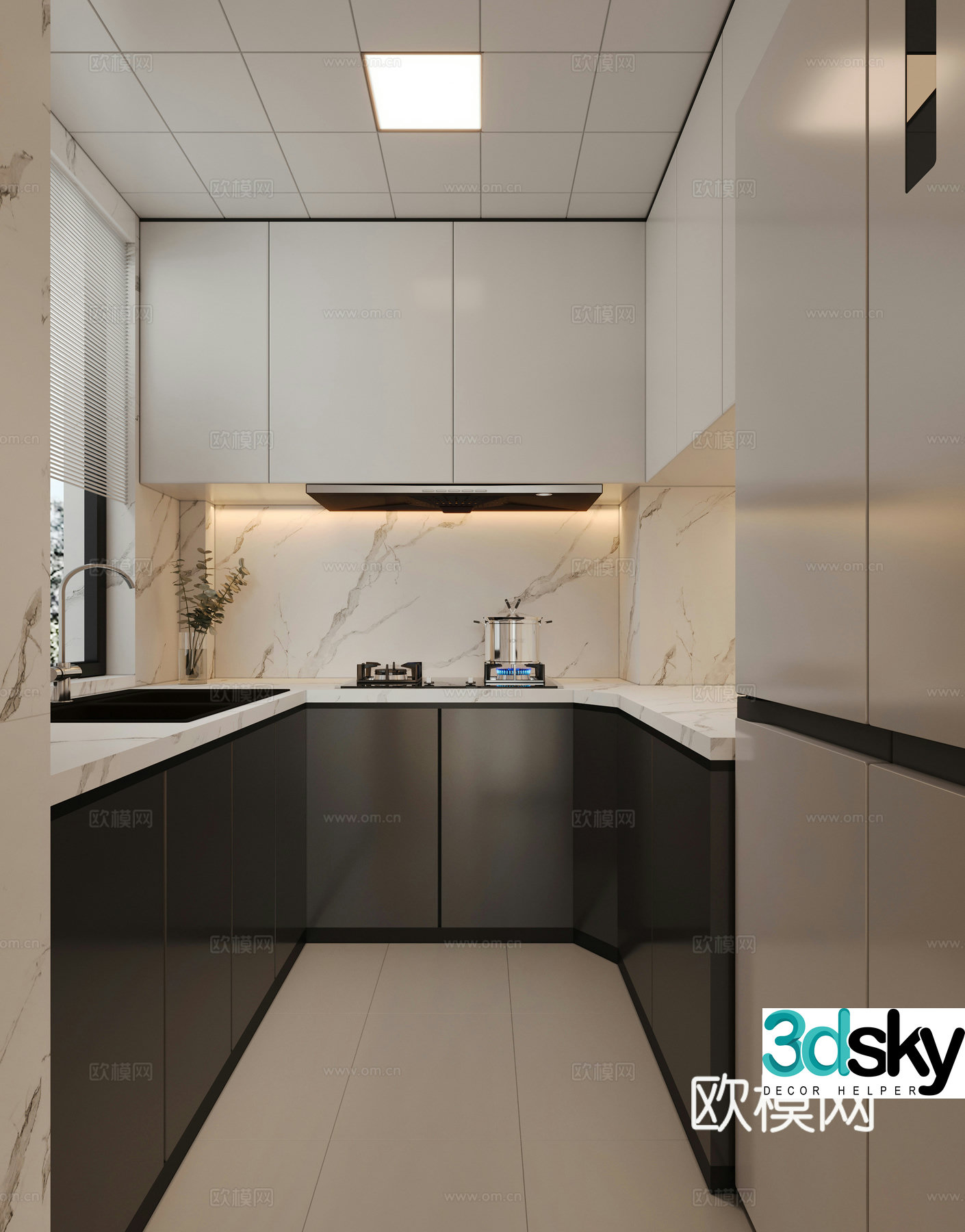 Modern kitchen 3d model