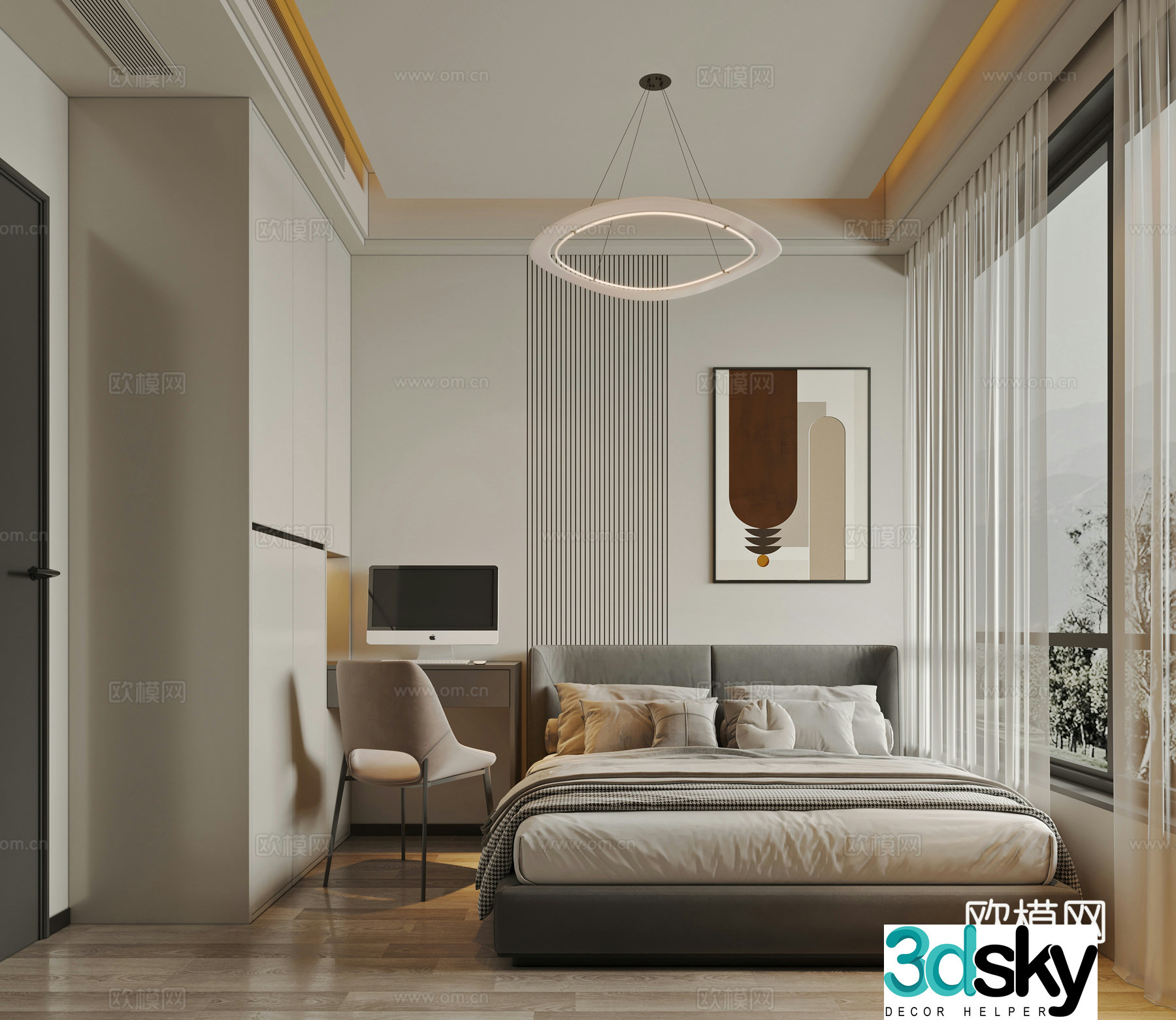 Modern bedroom 3d model