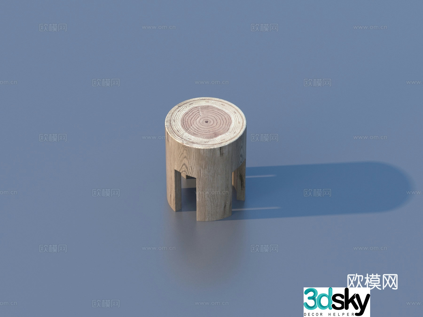Stool Wooden Stool Furniture Sketch 3D Model