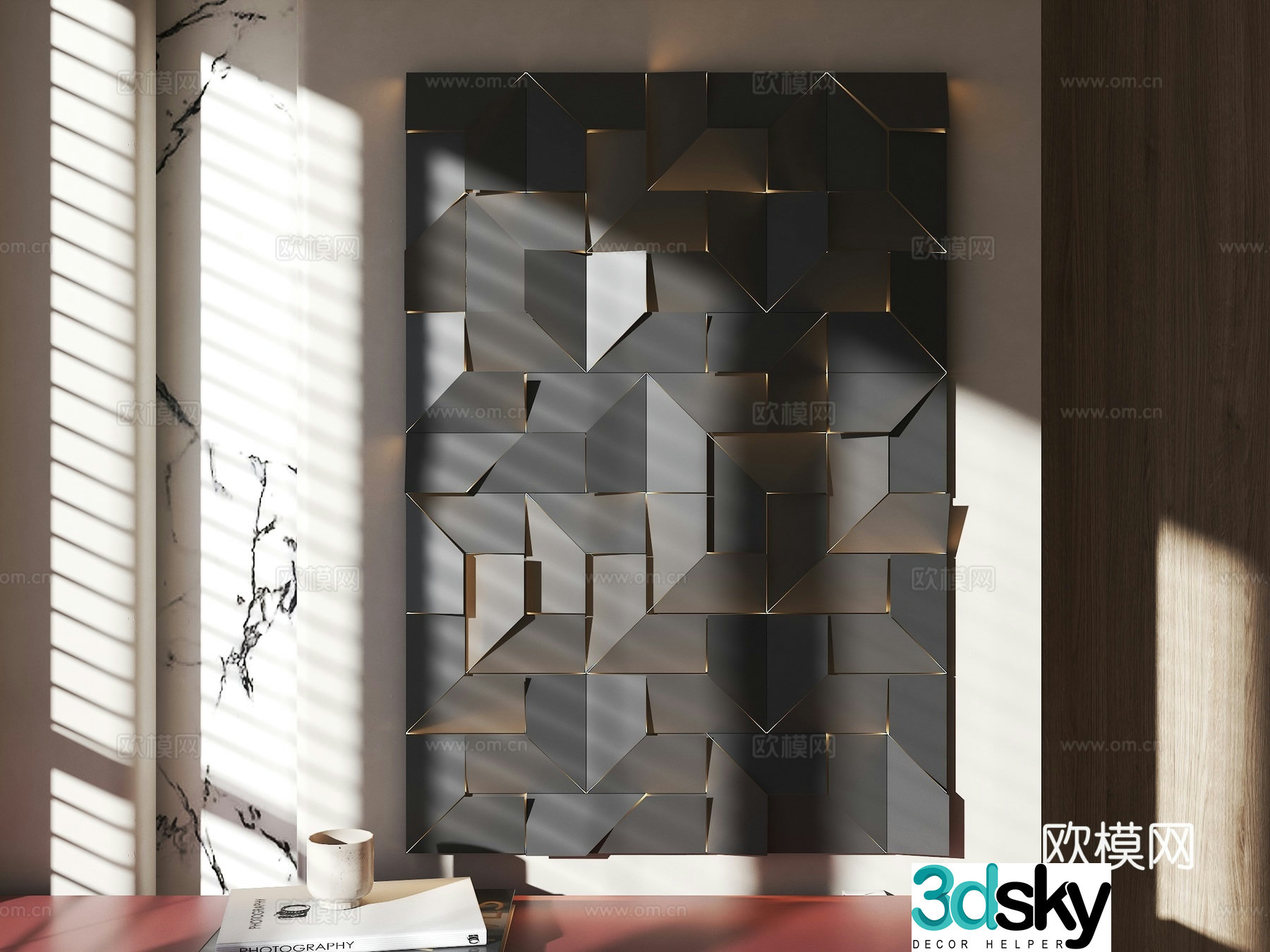 Random decorative pendant background wall decorative lamp modern wall decorative pendant gypsum lamp pendant creative wall 3d model