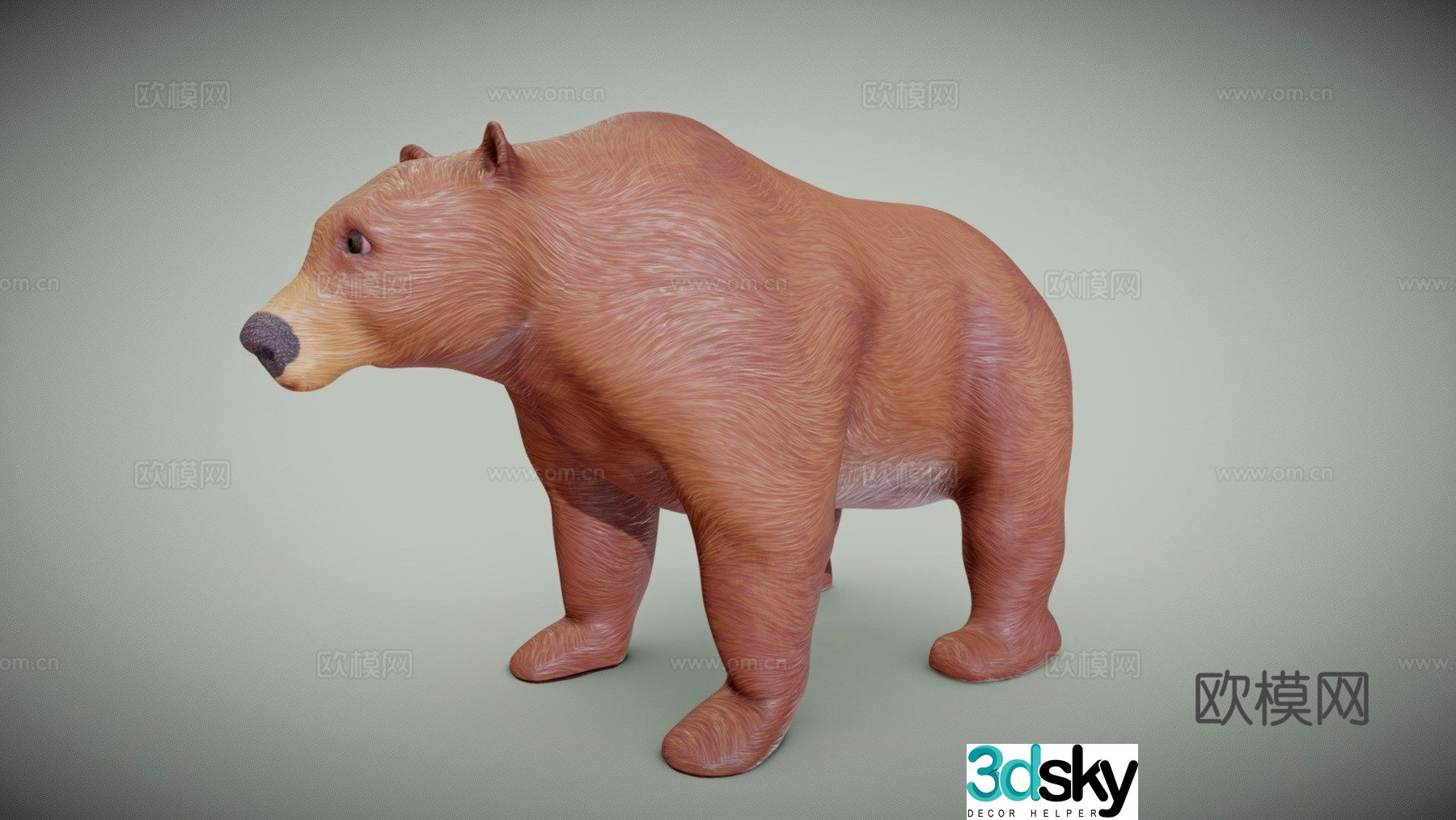 Sculpture hut – Bear 3D model