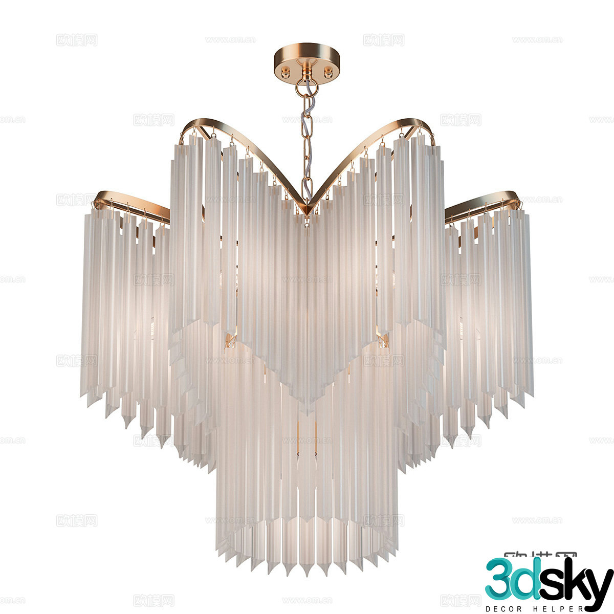 Modern simple light luxury chandeliers chandeliers simple chandeliers restaurant chandeliers lamp 3d model