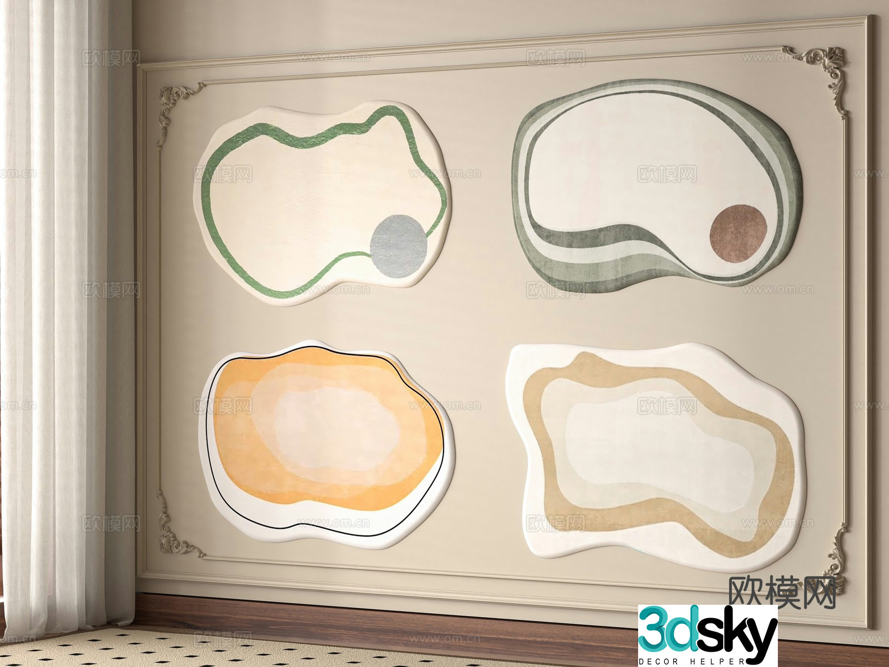 Modern children’s carpet 3d model