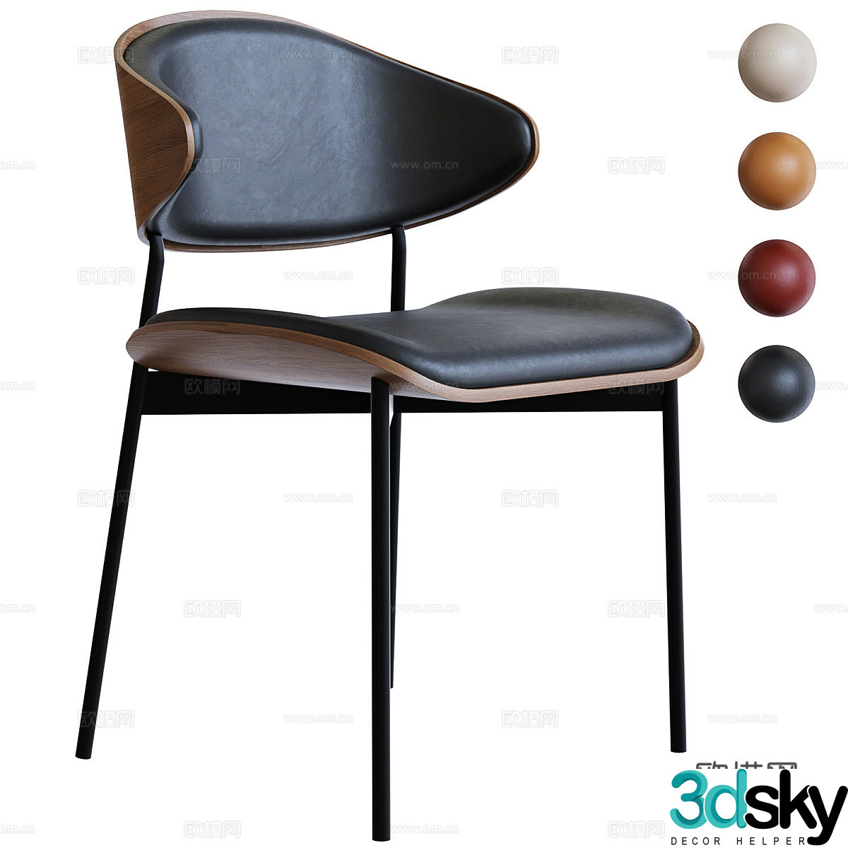 Single chair 3d model