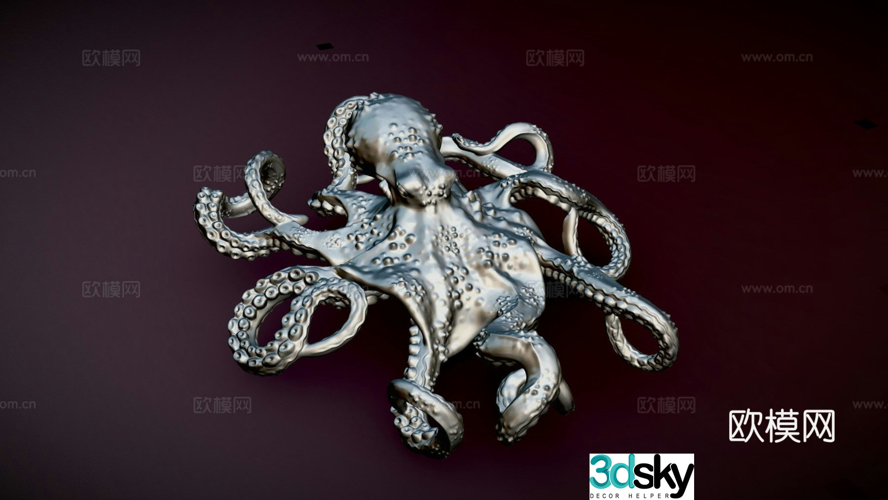 Octopus pendant 3d model