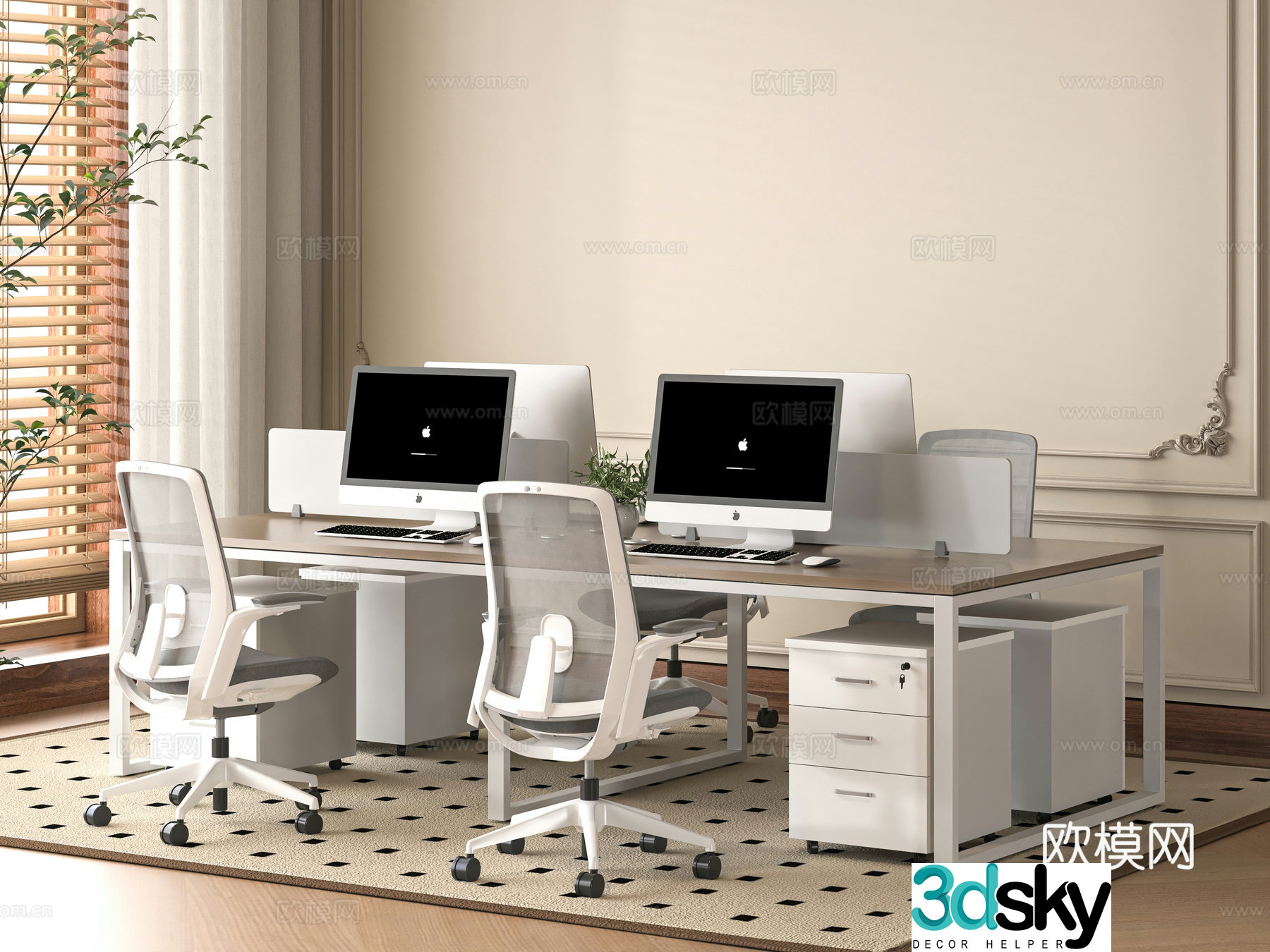 Modern office desk chair 3d model