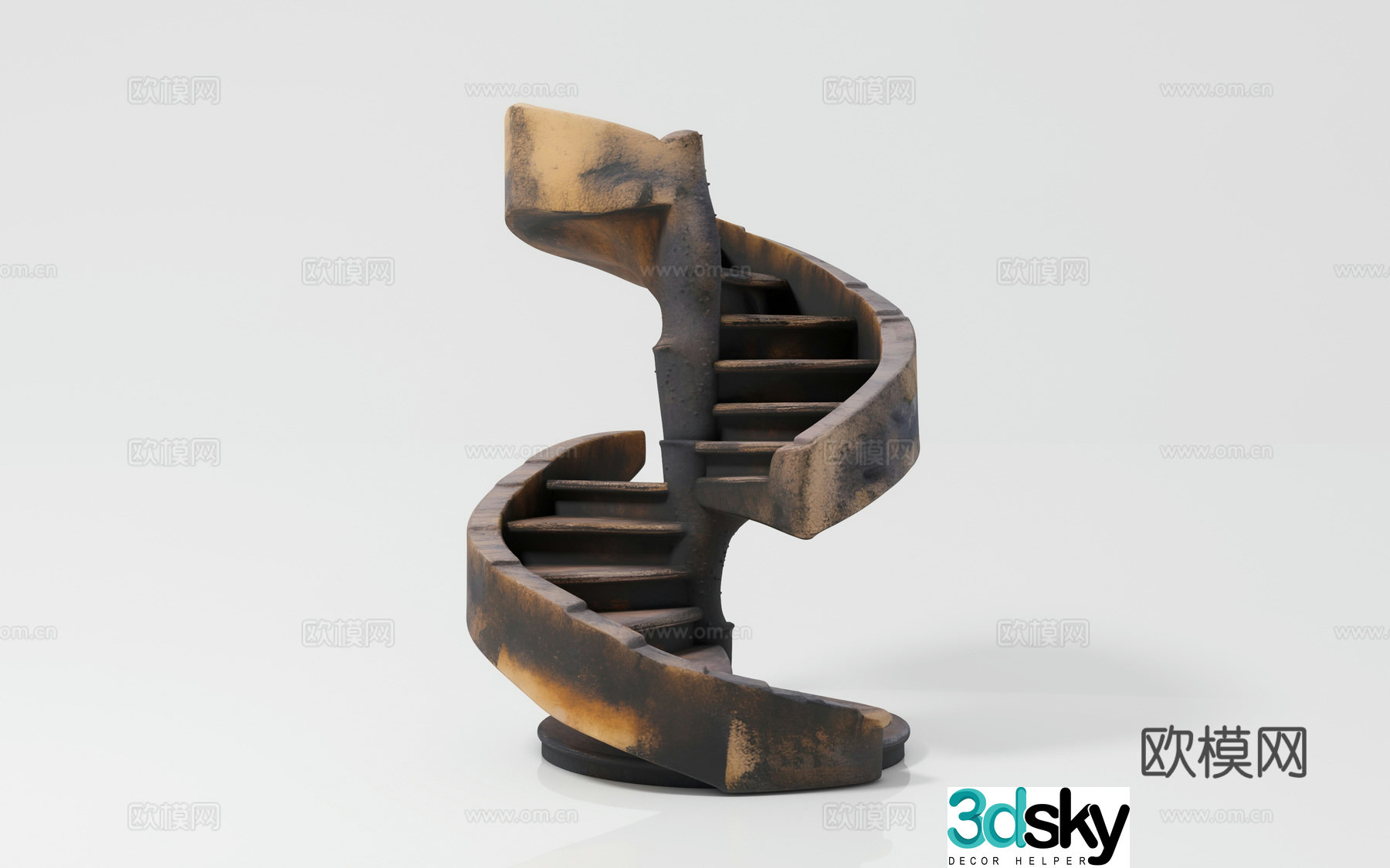 Fault staircase cartoon style cartoon image game scene beautiful props decorative ornaments draw 3D model