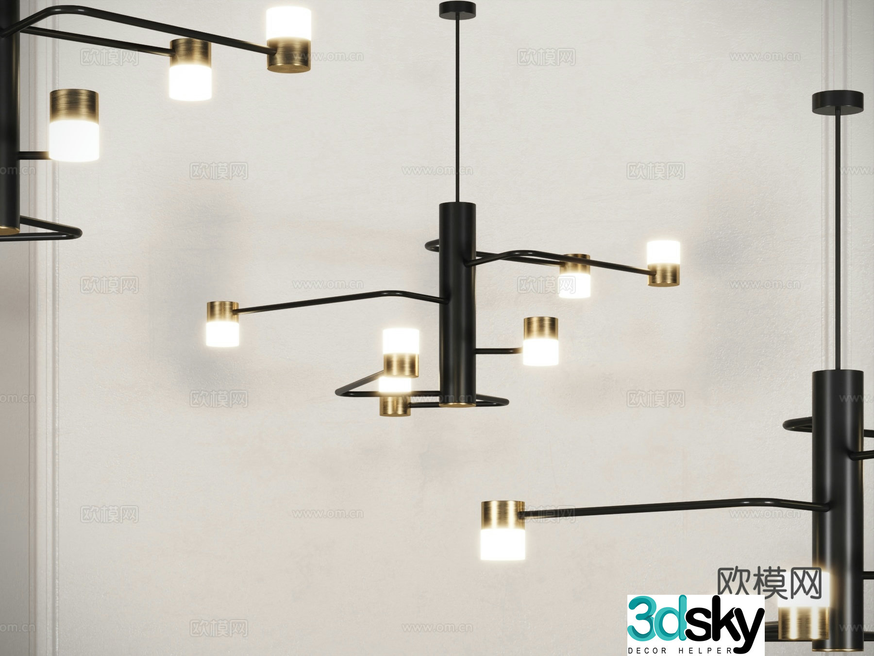 Modern Chandelier Multi-head Chandelier 3d Model