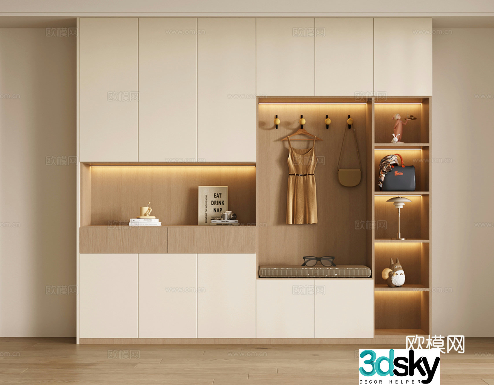 Modern shoe cabinet door-entry shoe cabinet floor cabinet type shoe changing stool entrance shoe cabinet multifunctional 3D model