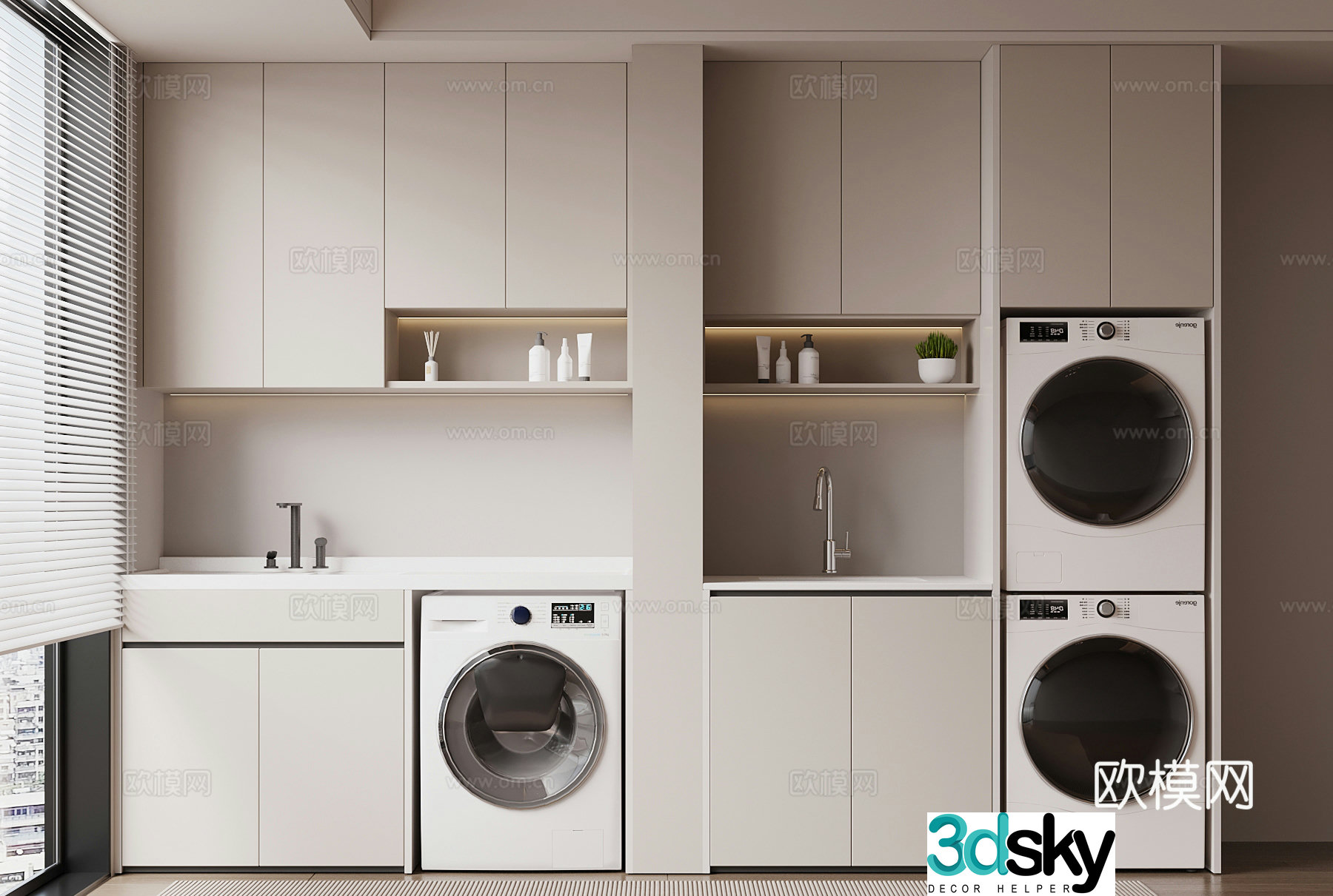 Washing cabinet modern washing cabinet 3d model