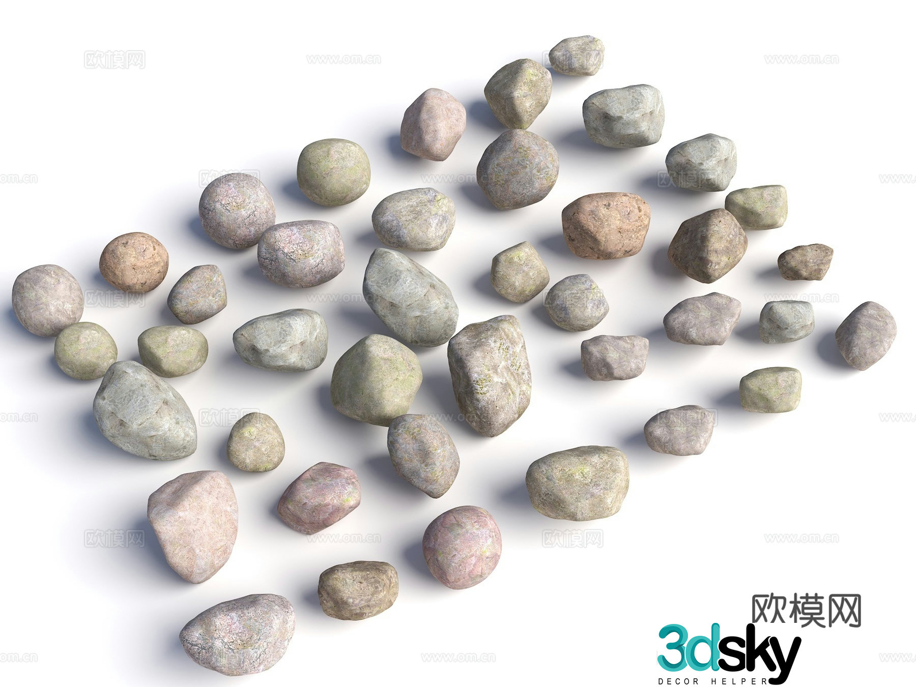 Modern stone Landscape stone Yellow stone Garden view stone Yellow landscape stone Modern garden stone 3d model