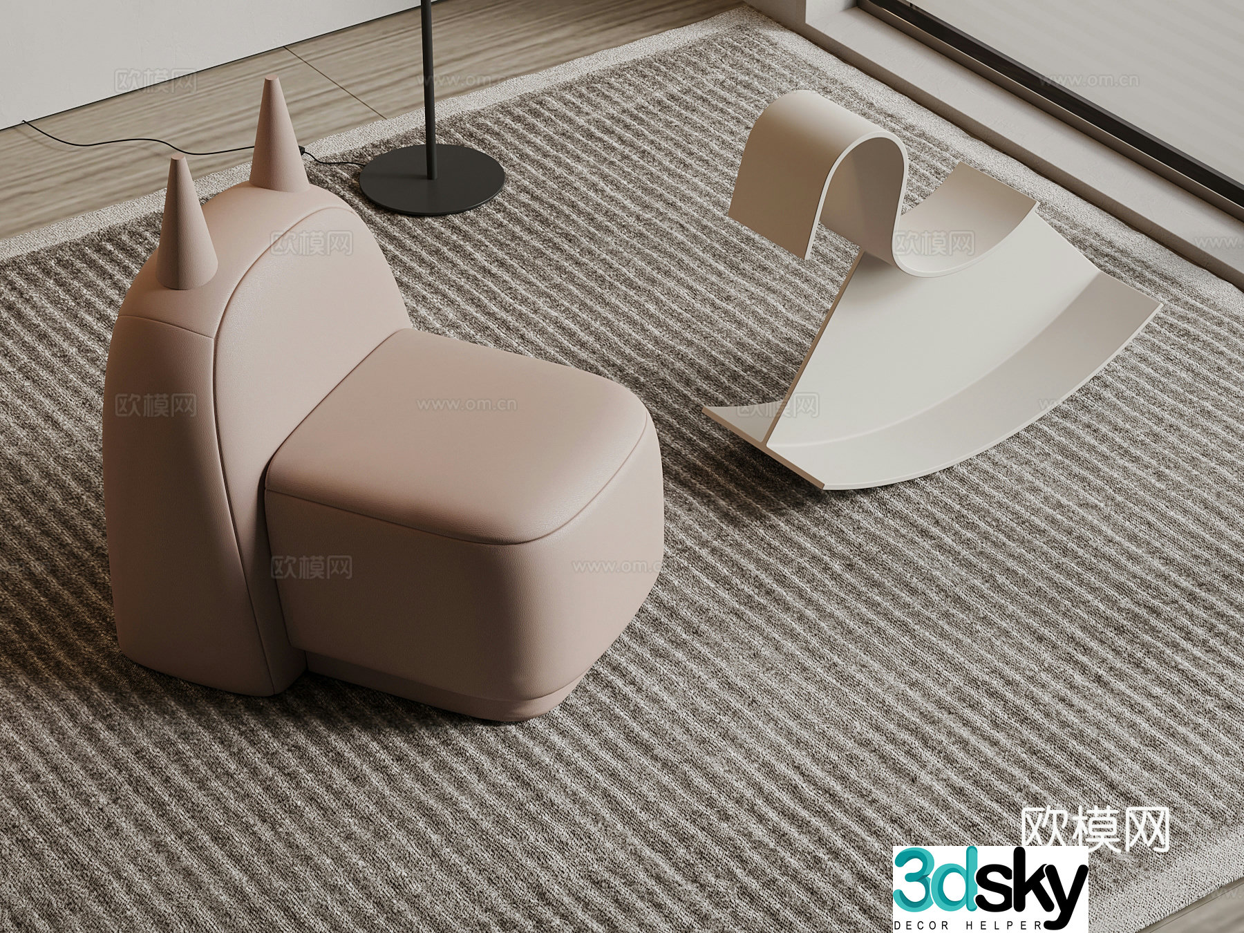 Modern children’s chair 3d model
