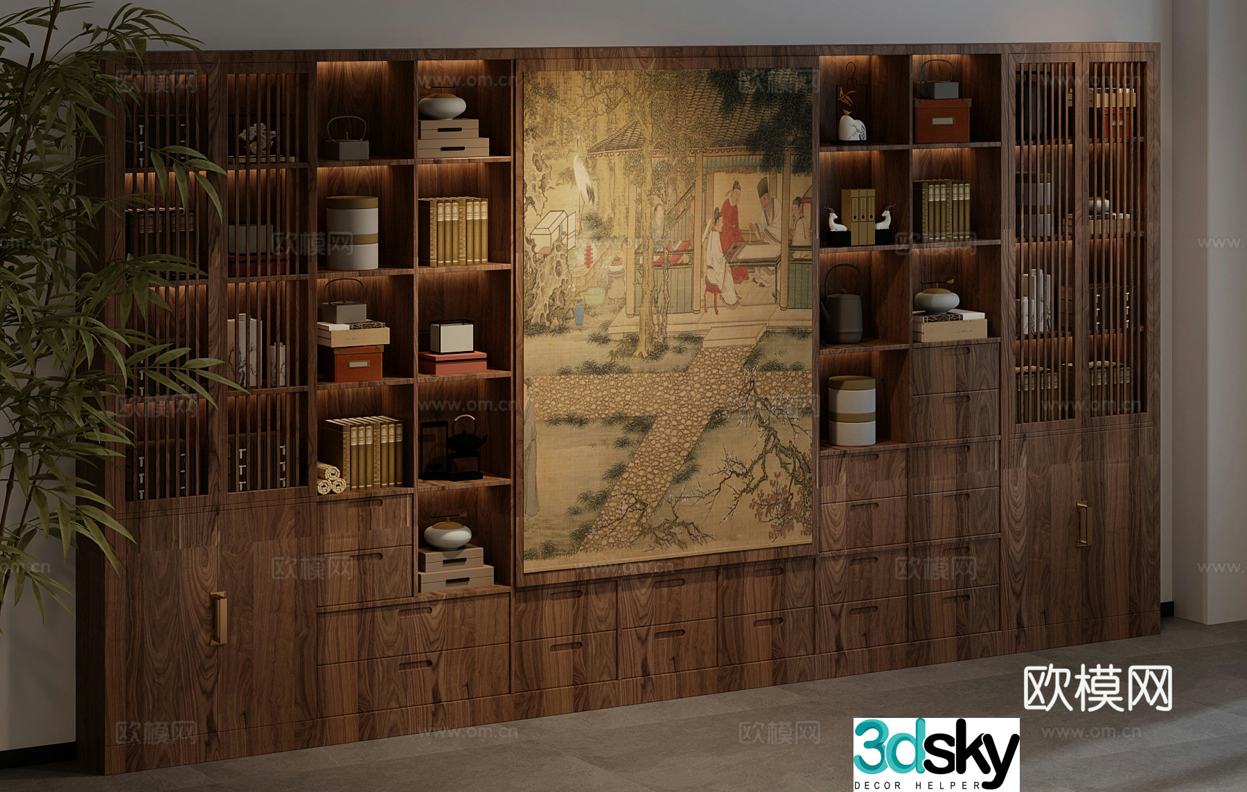 Tea cabinet new Chinese tea cabinet 3D model