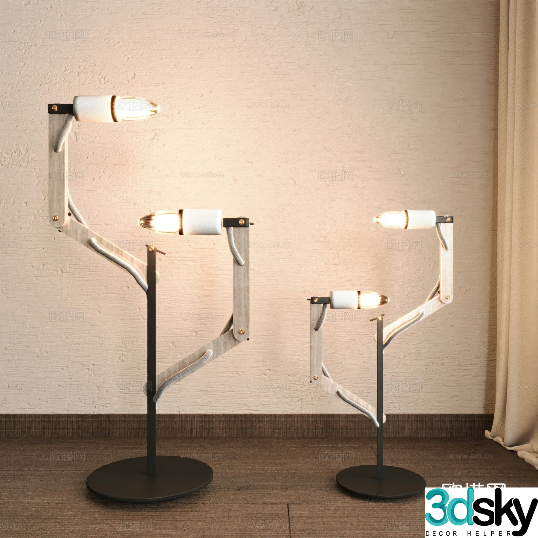 Modern simple floor lamp decorative lamp 3d model