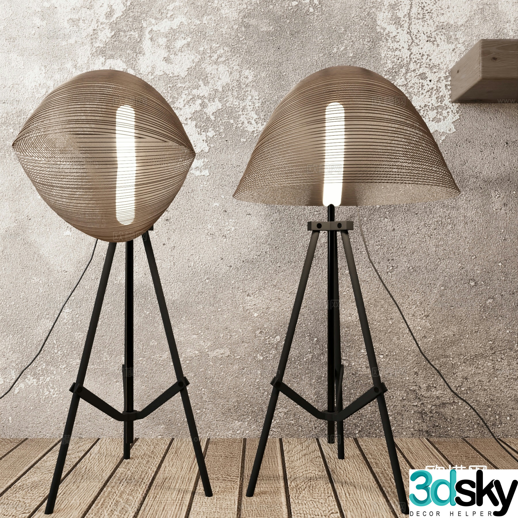 Wasabi Middle Ages Floor Lamp Decorative Floor Lamp 3D Model