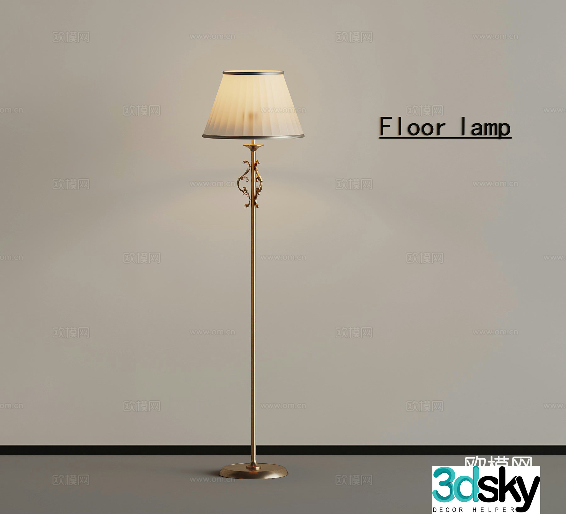 French floor lamp 3d model