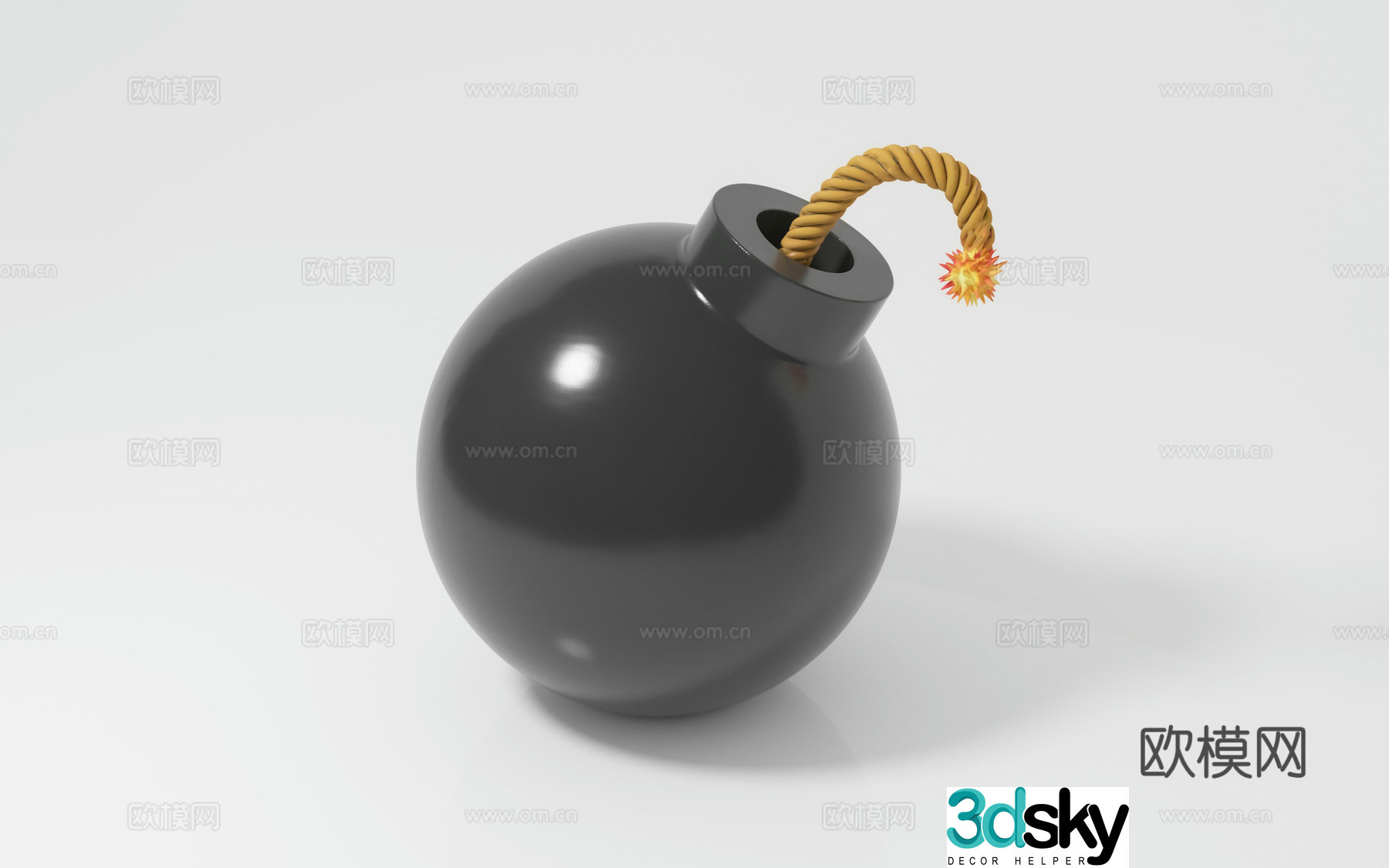 Bomb Explosive Gunpowder mines Beauty Chen props Cartoon style Figure ornaments Toys and dolls Game 3D model