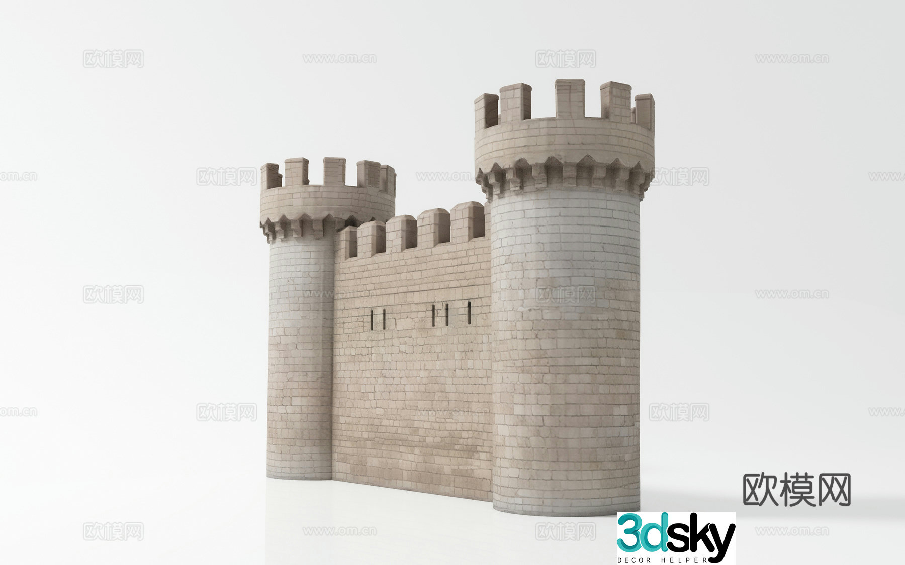 European-style castle ancient castle European castle walled building European-style architecture cartoon style 3d model