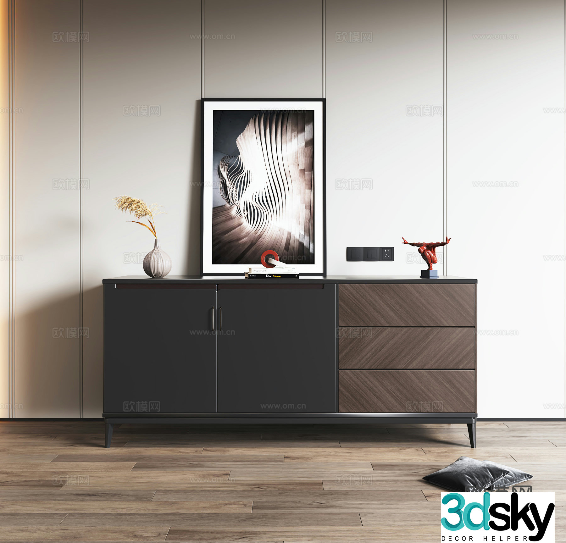 Modern side cabinet Modern end view cabinet Modern decorative cabinet Modern side cabinet 3D model