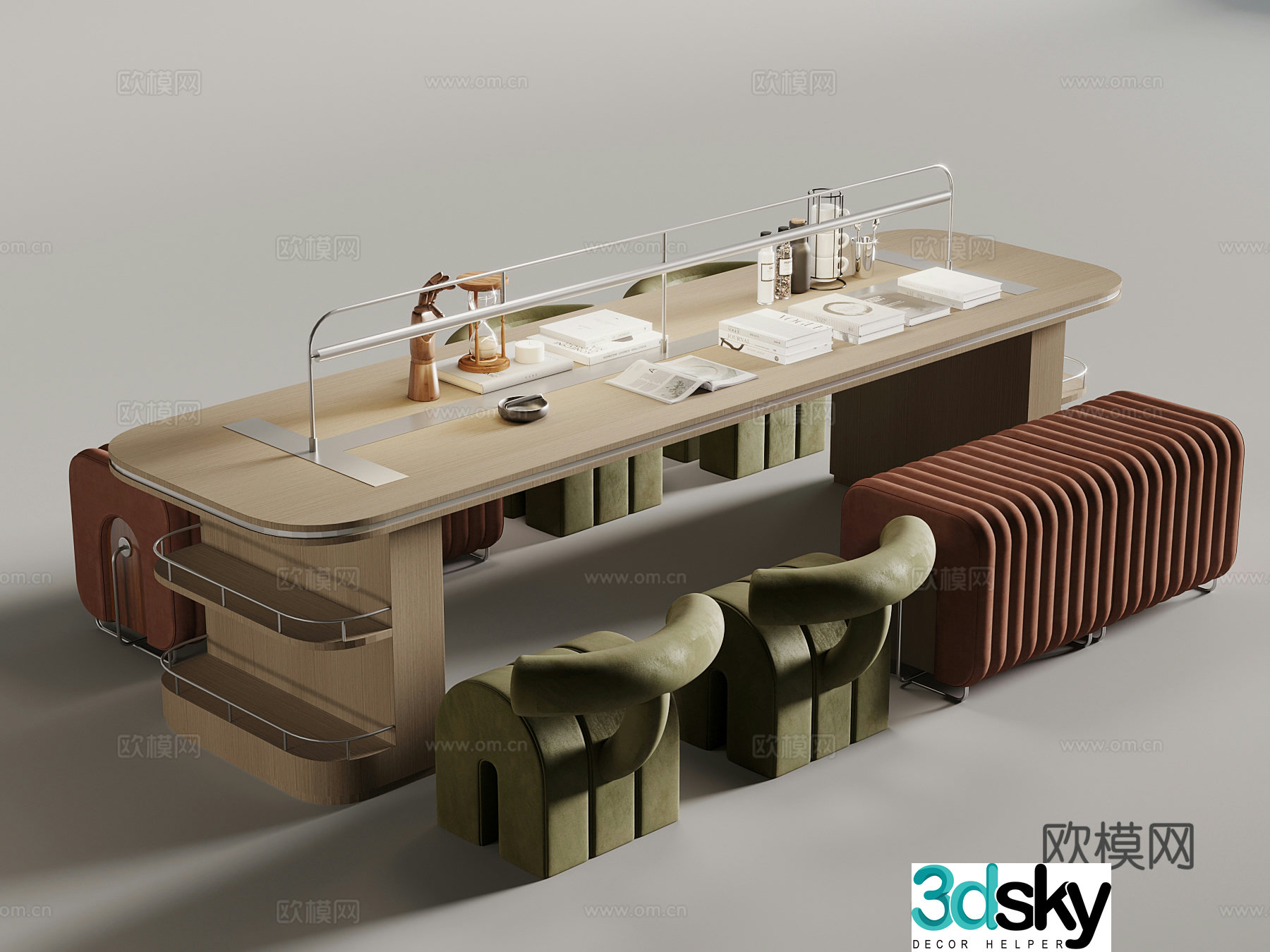 Children’s table and chairs Modern entertainment table and chairs 3d model