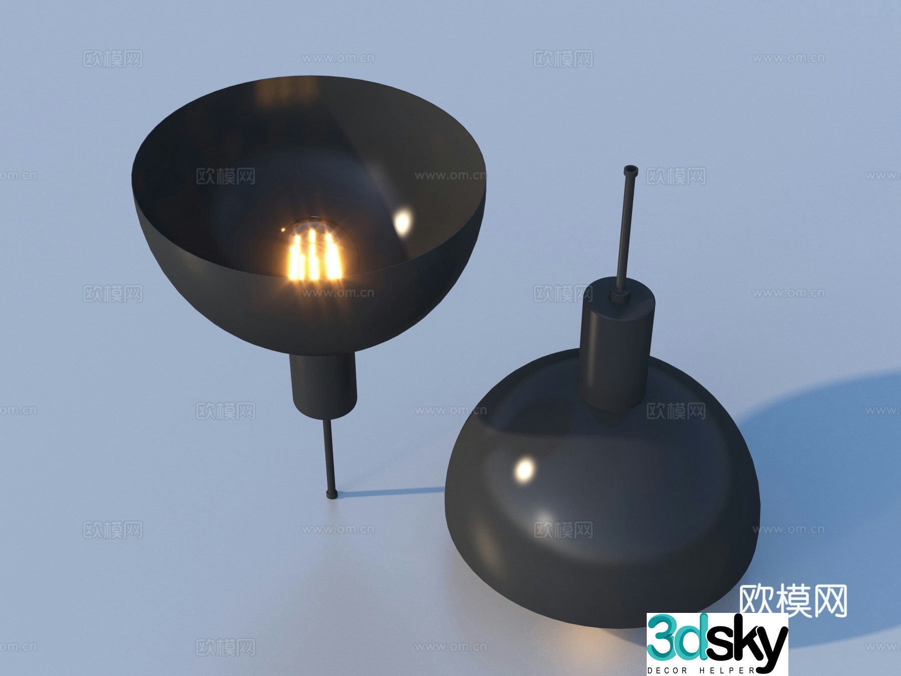 Light luxury chandeliers 3d model