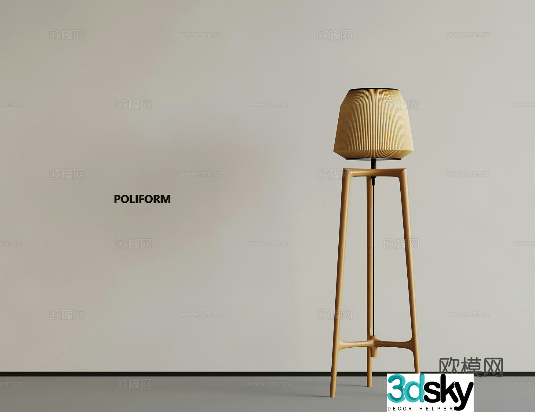 Jijifeng Floor Lamp 3D Model