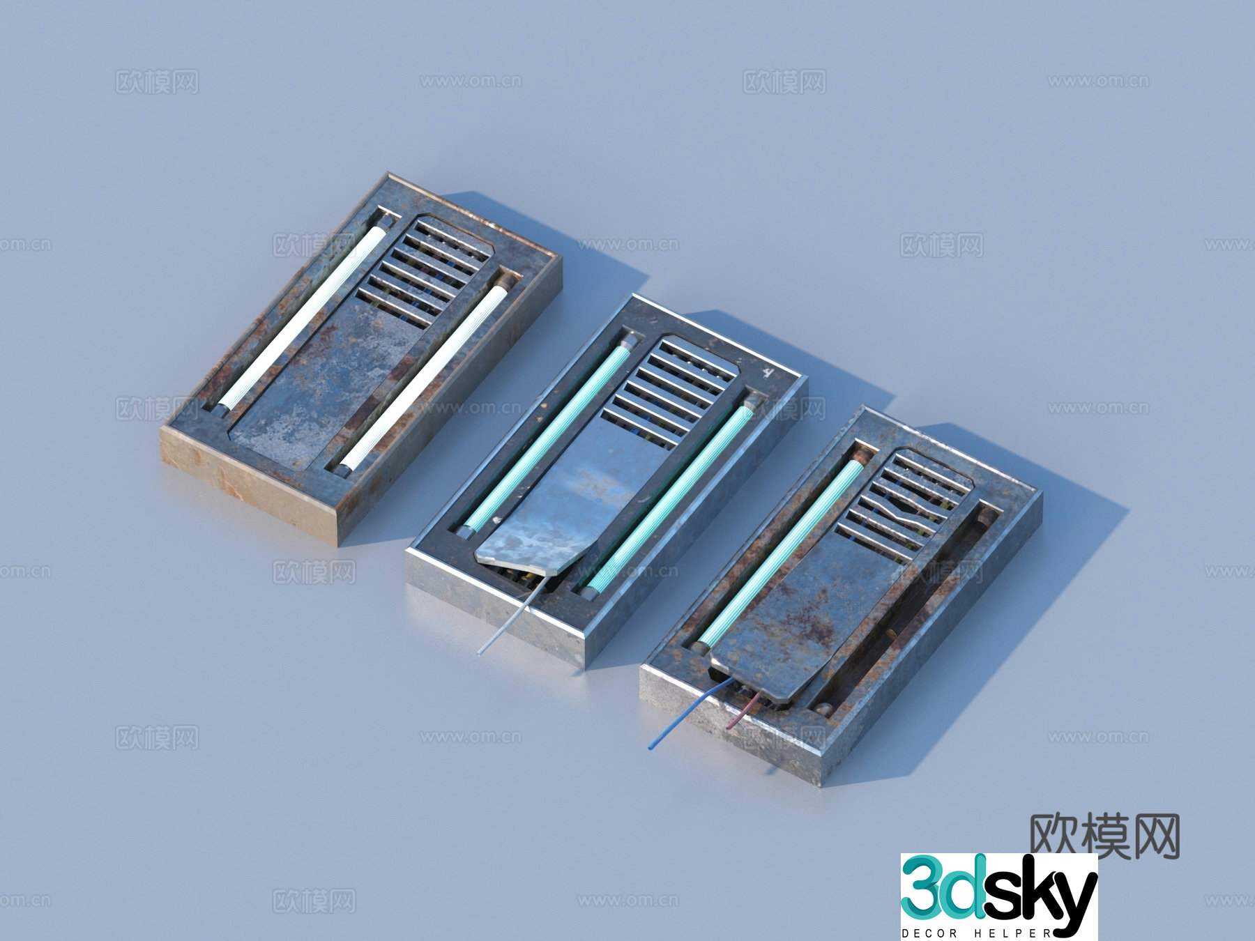 Lamps Hardware Mechanical Parts Cabin Components 3D Model