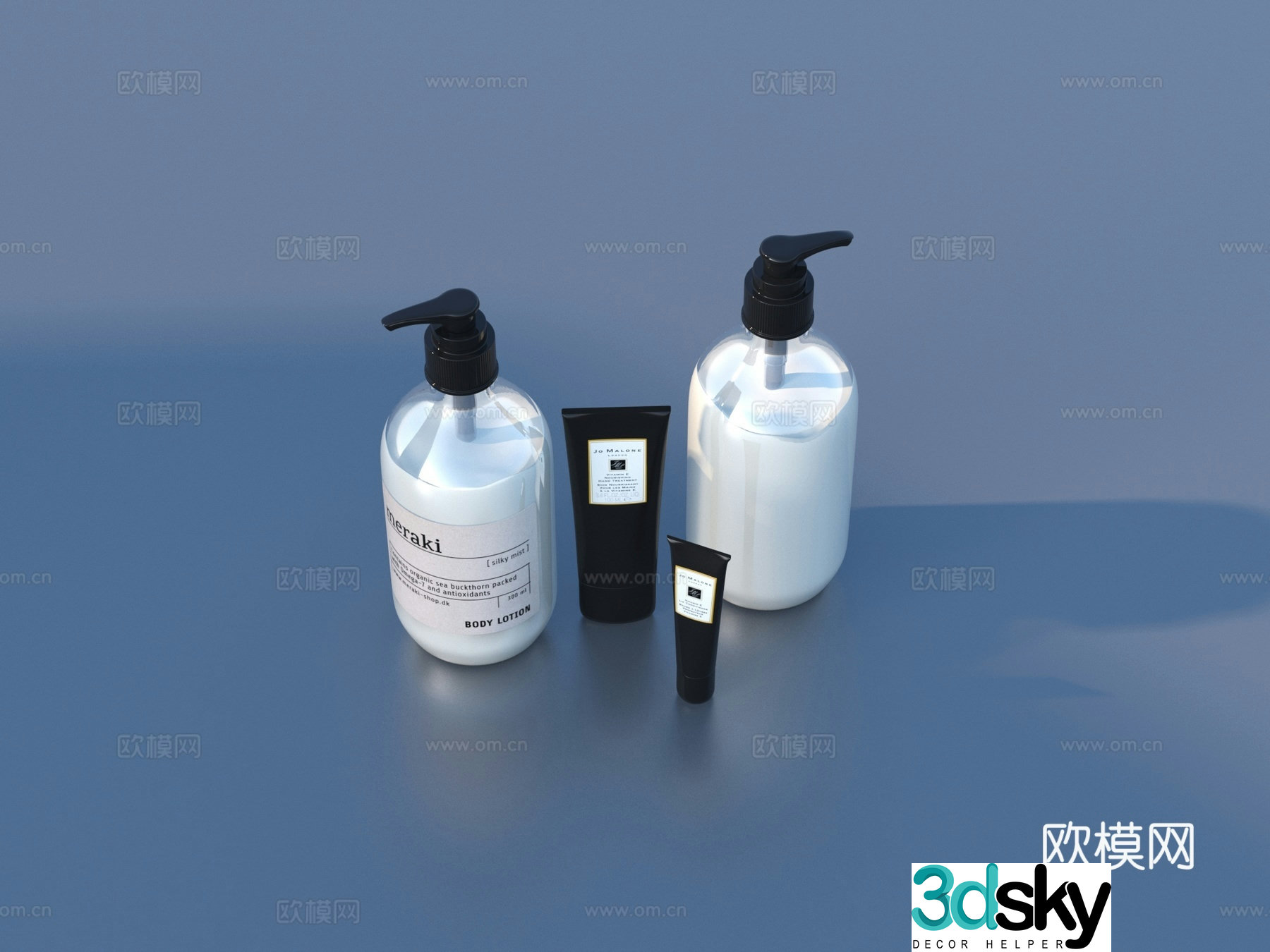 Shower gel Perfume Cosmetics Daily necessities 3D model
