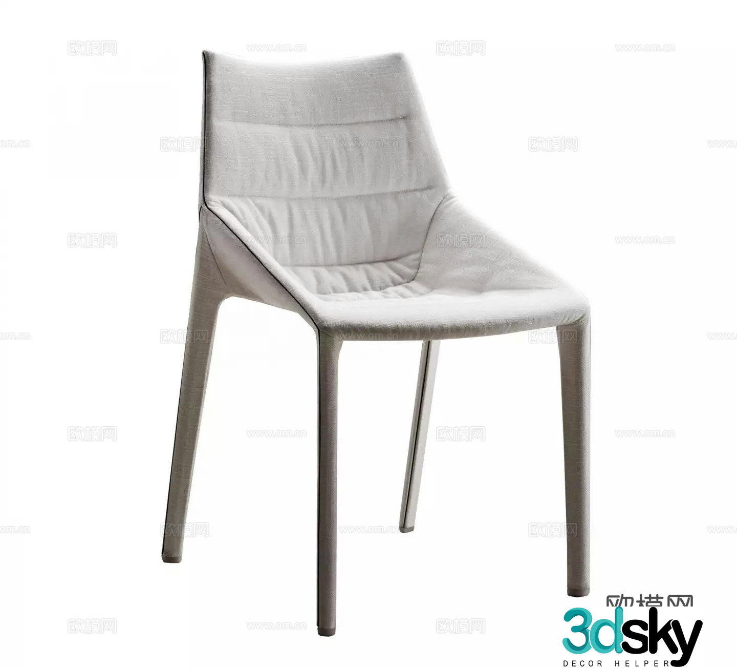 Modern Italian fabric chair 3d model