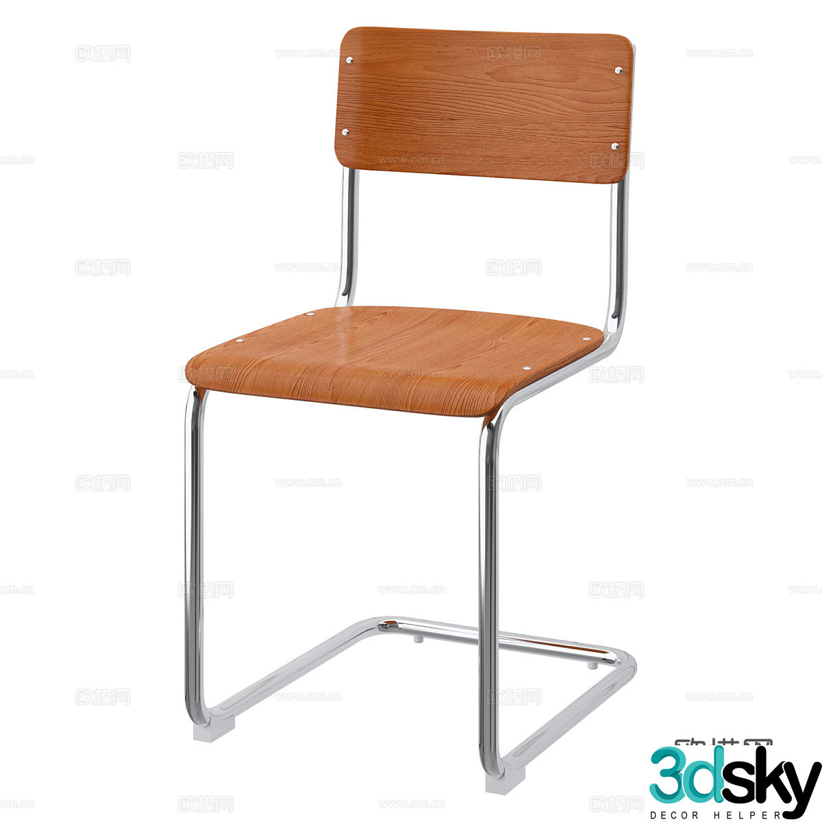 Nordic simple single chair chair simple chair casual chair stool 3d model