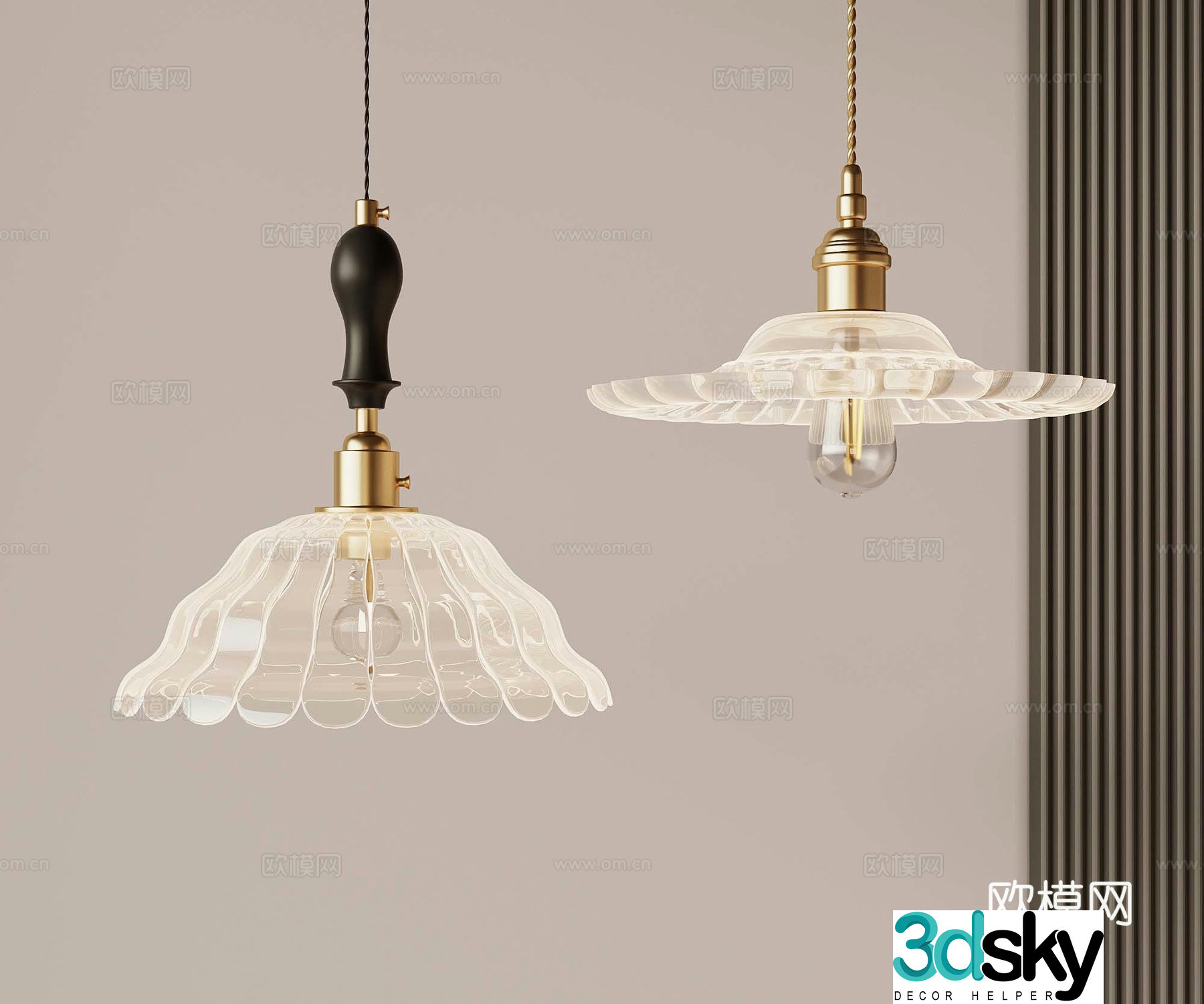 French retro chandelier crystal chandelier 3d model