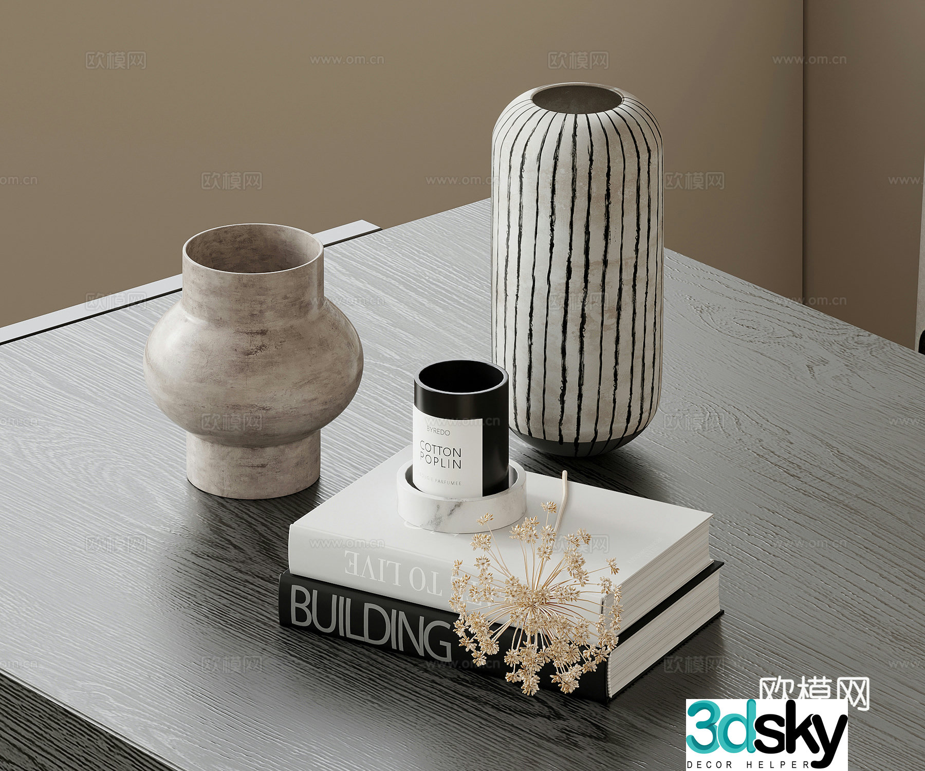 Jewelry ornaments Modern Jewelry ornaments Books and magazines Bottles and jars 3d model
