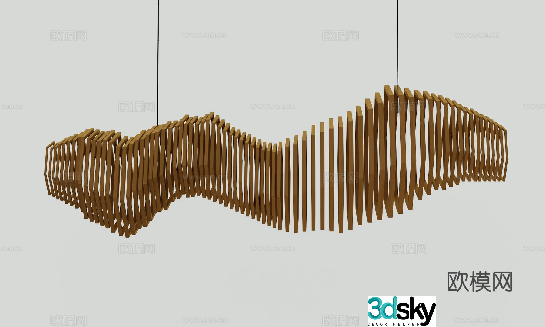 Modern chandelier 3d model