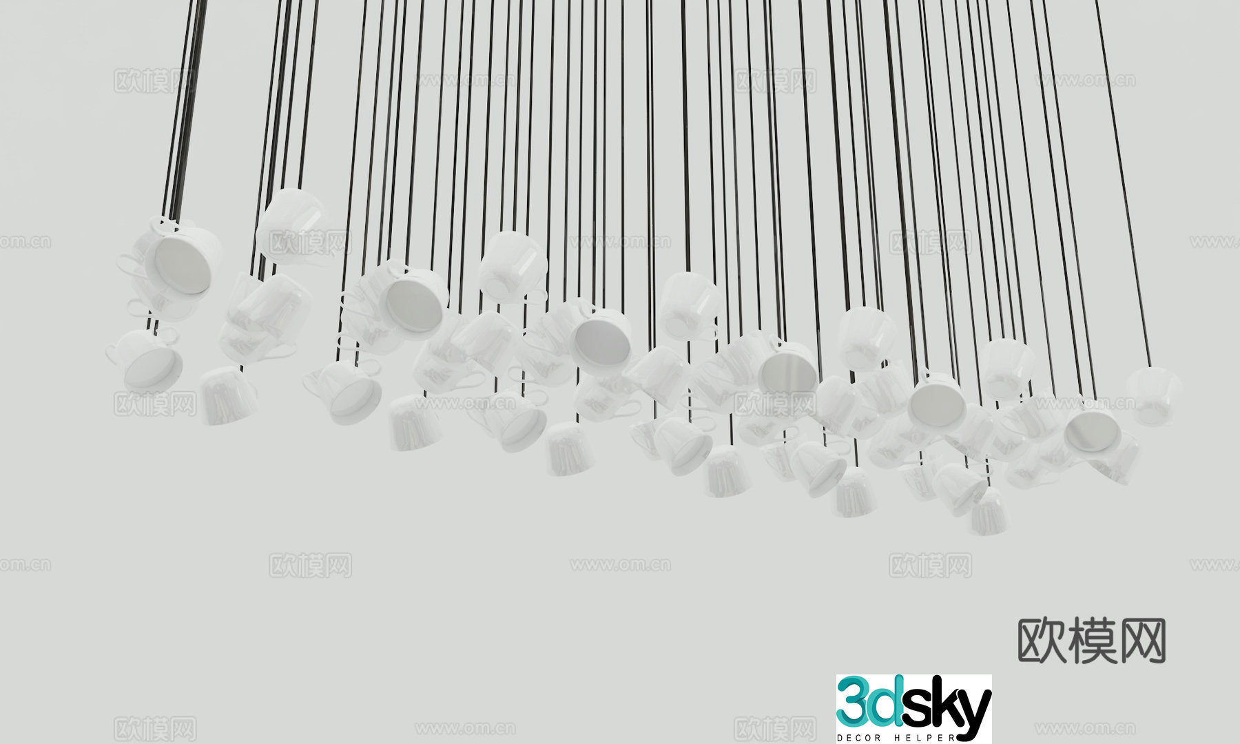 Modern chandelier 3d model