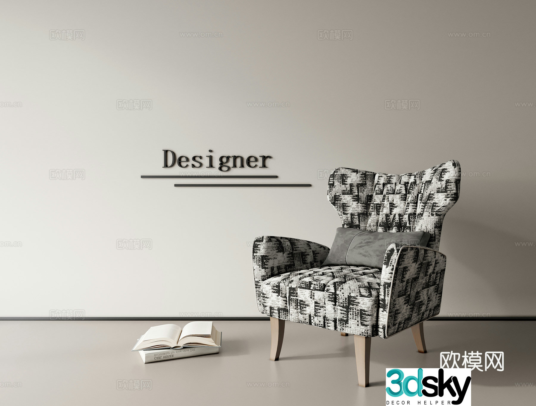 Leisure chair lazy sofa 3d model