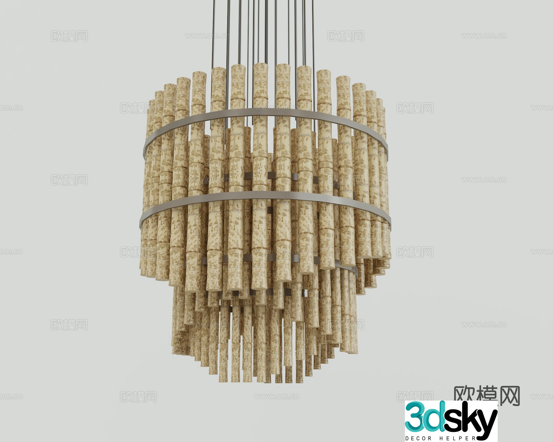 Modern chandelier 3d model