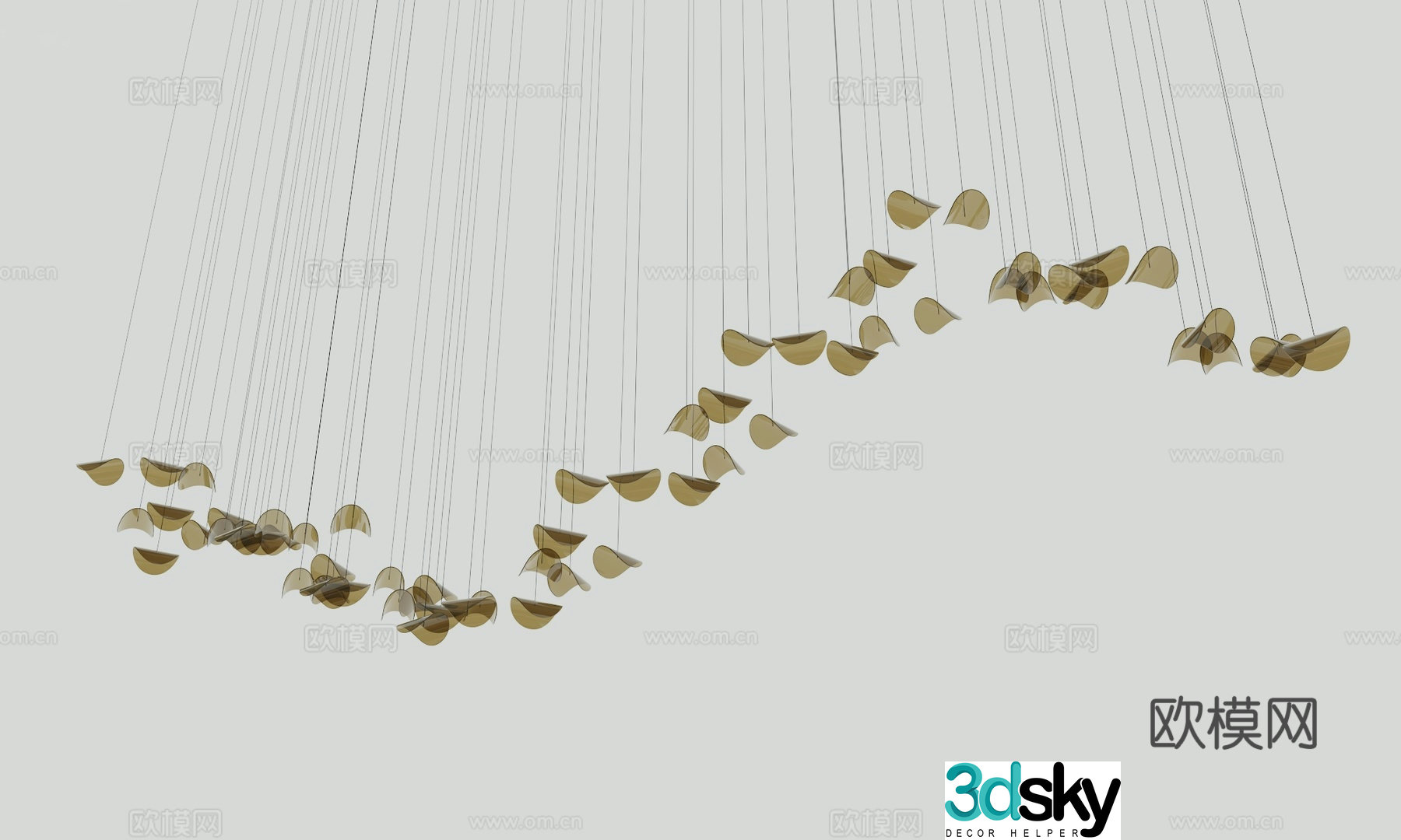 Modern chandelier 3d model