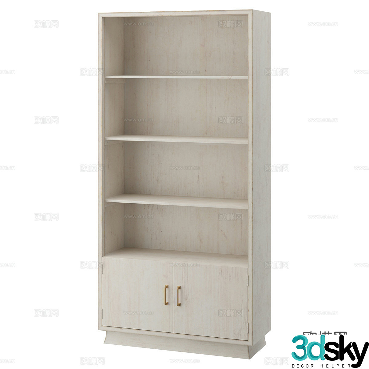 Nordic simple bookcase bookcase simple bookcase low cabinet decorative low cabinet 3d model