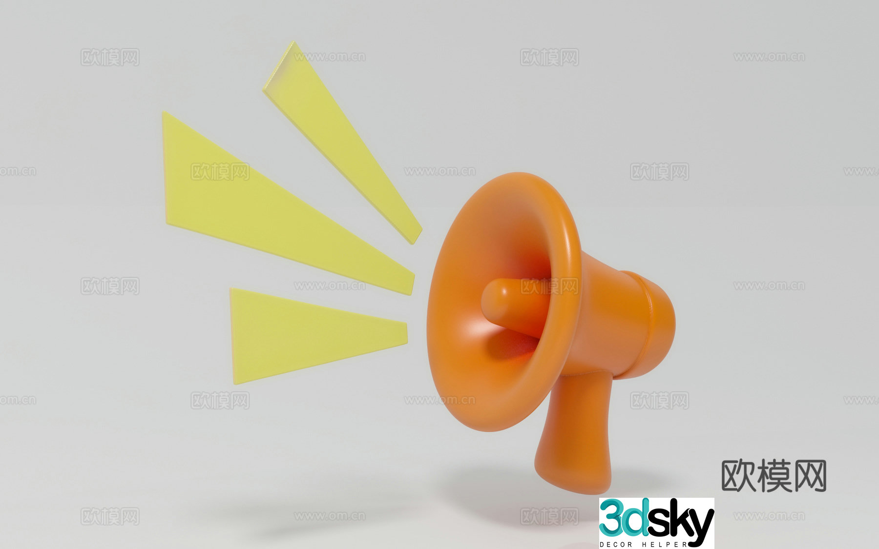 Cartoon speaker greeting amplification Promotional image Anime style Noise sound Beauty Chen props Field 3D model