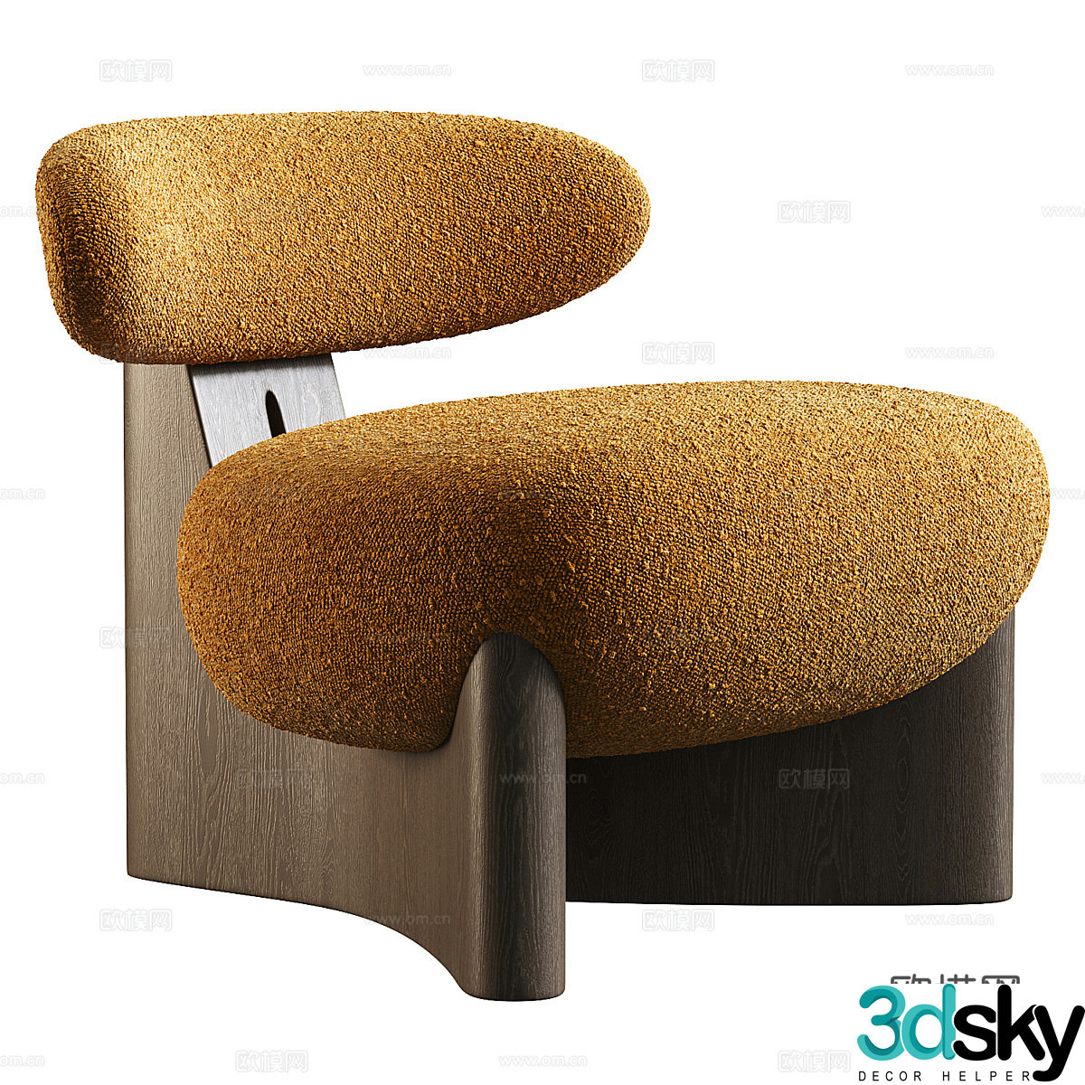 Modern Italian fabric armchair 3d model