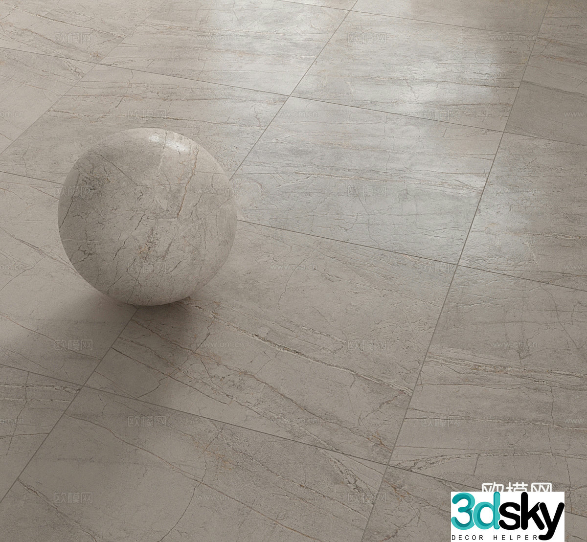 Marble floor tiles Textured floor tiles 3d model
