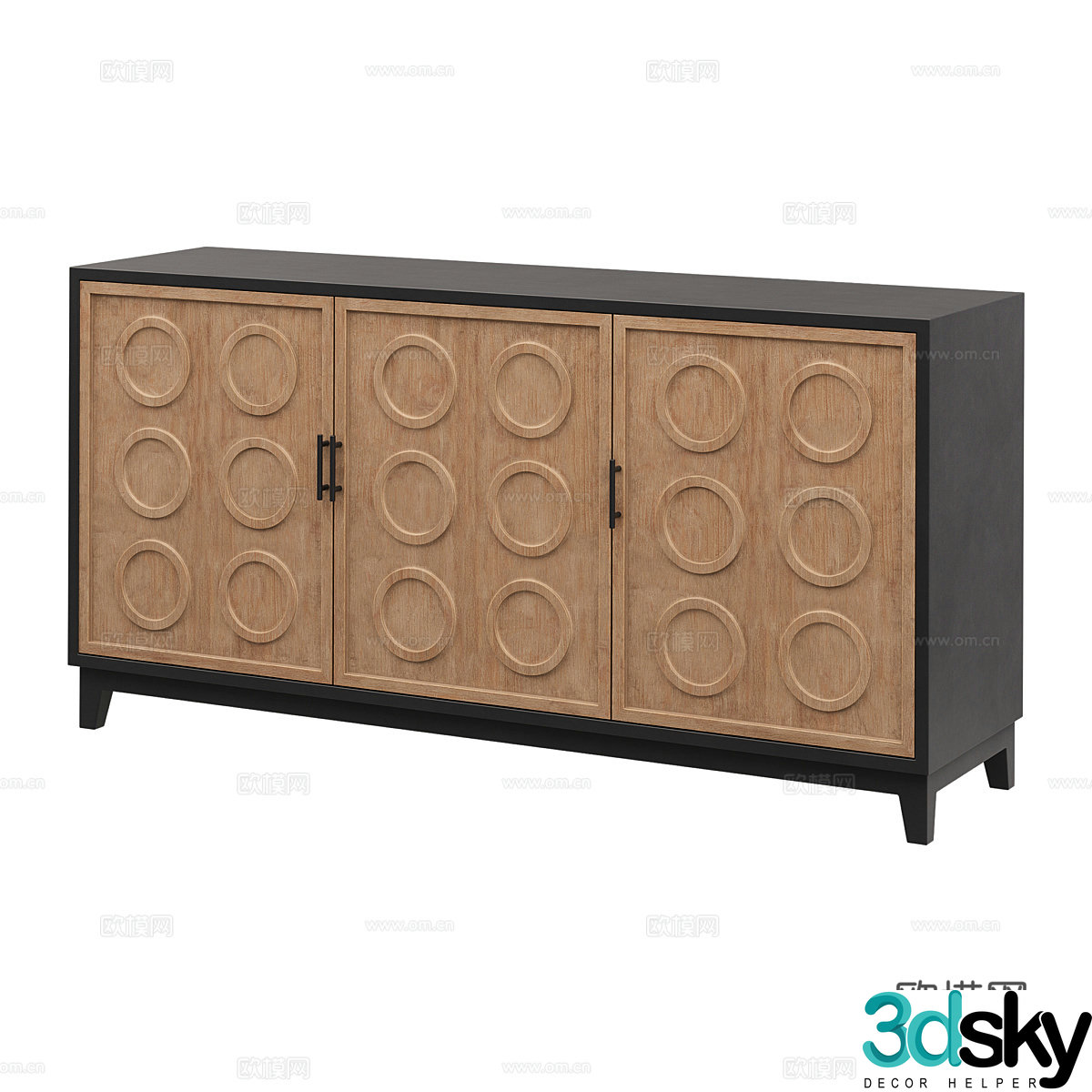 Nordic simple decorative cabinet side cabinet side cabinet 3d model