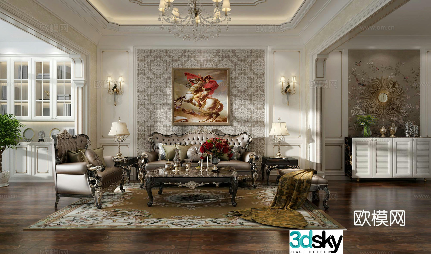 French living room 3d model