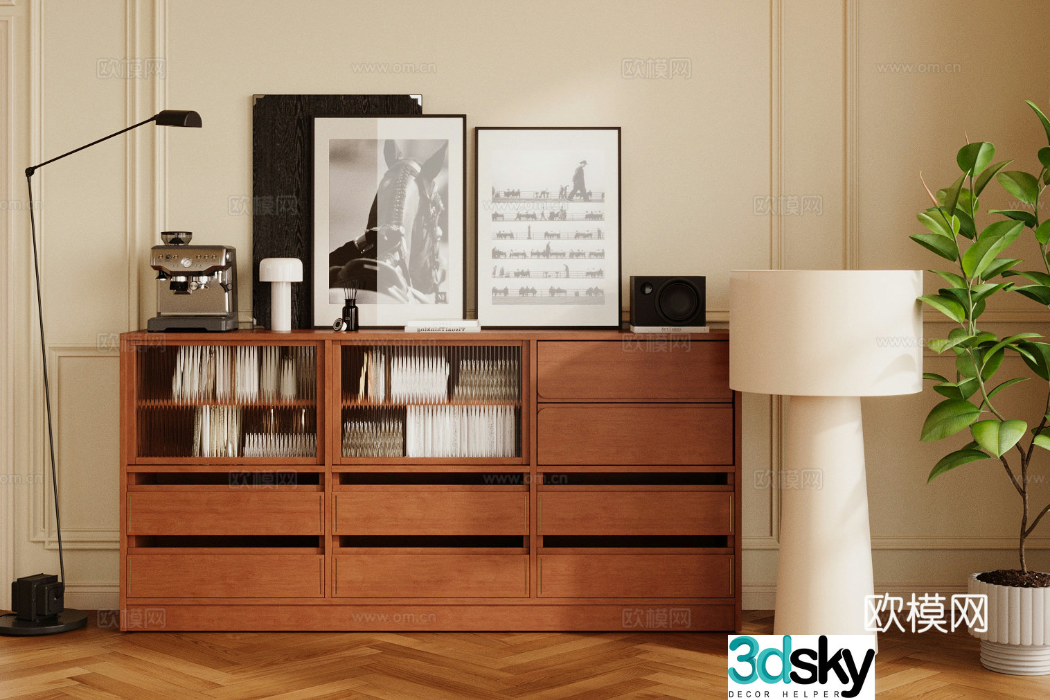 Medium vintage retro chest of drawers Solid wood porch cabinet Medium vintage style bed tail cabinet Medium vintage side cabinet Storage cabinet 3D model
