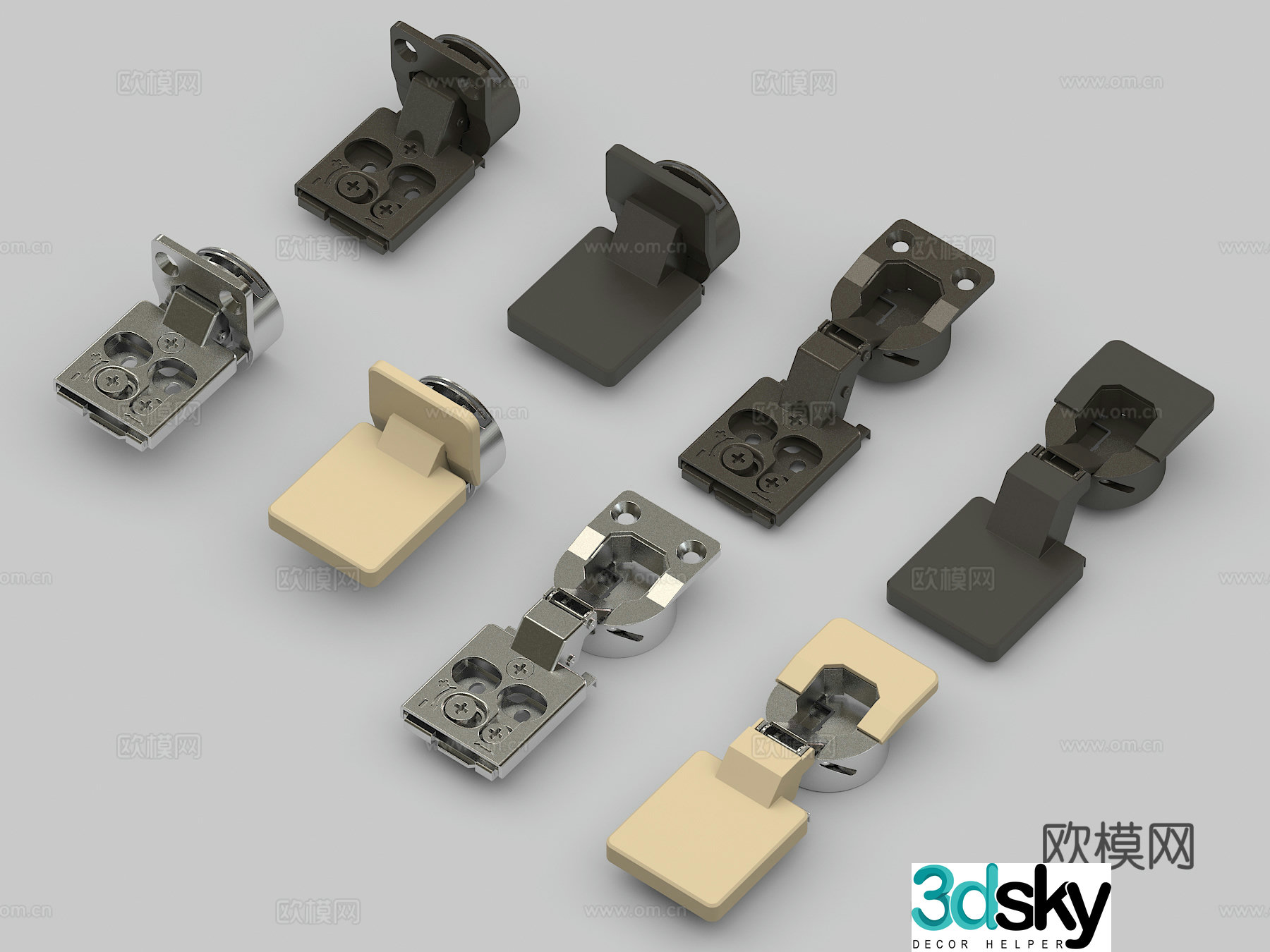Hardware hinge door hinge pipe hinge cabinet door hardware door page 3d model