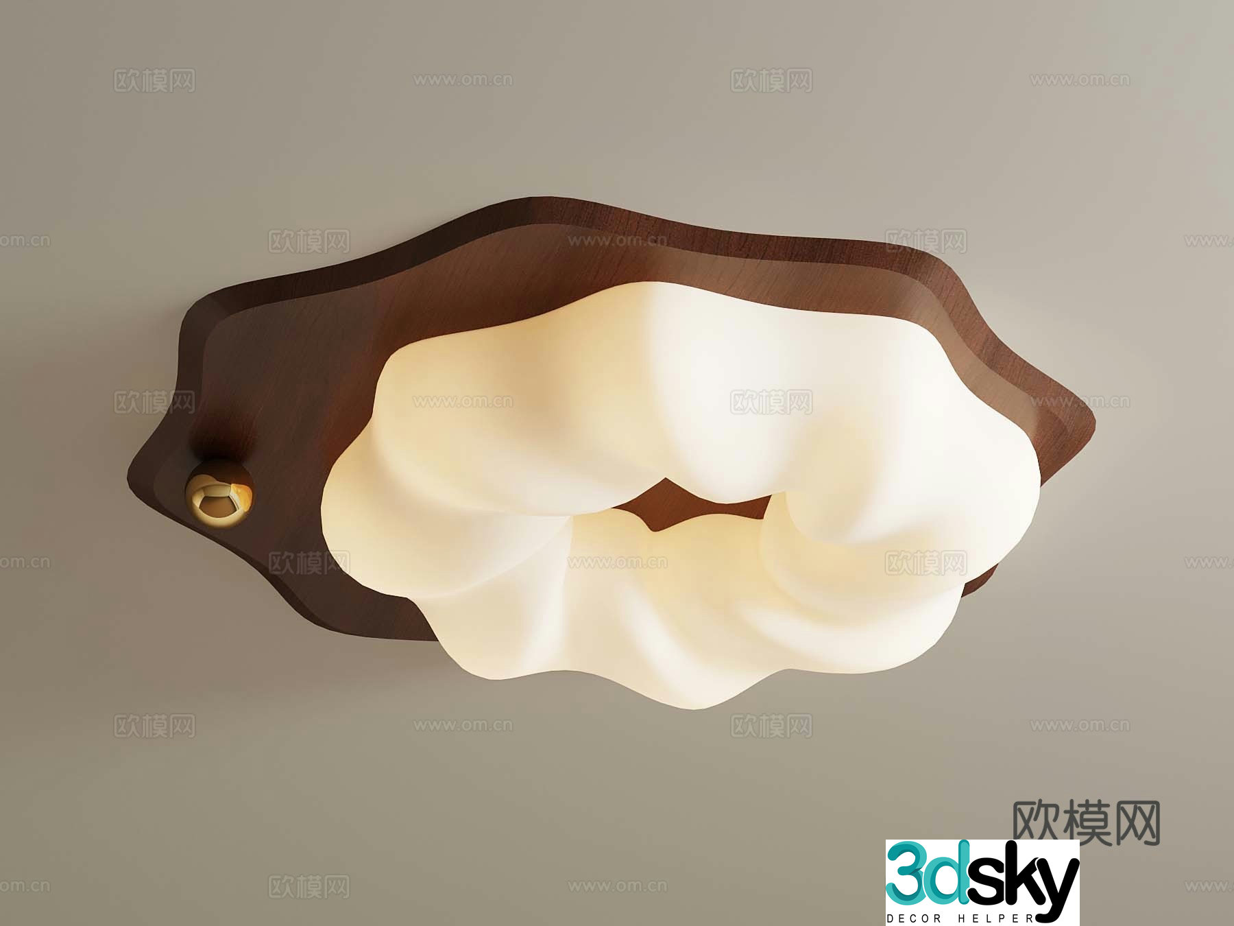 Modern Creamy Ceiling Light Children’s Ceiling Light 3D Model