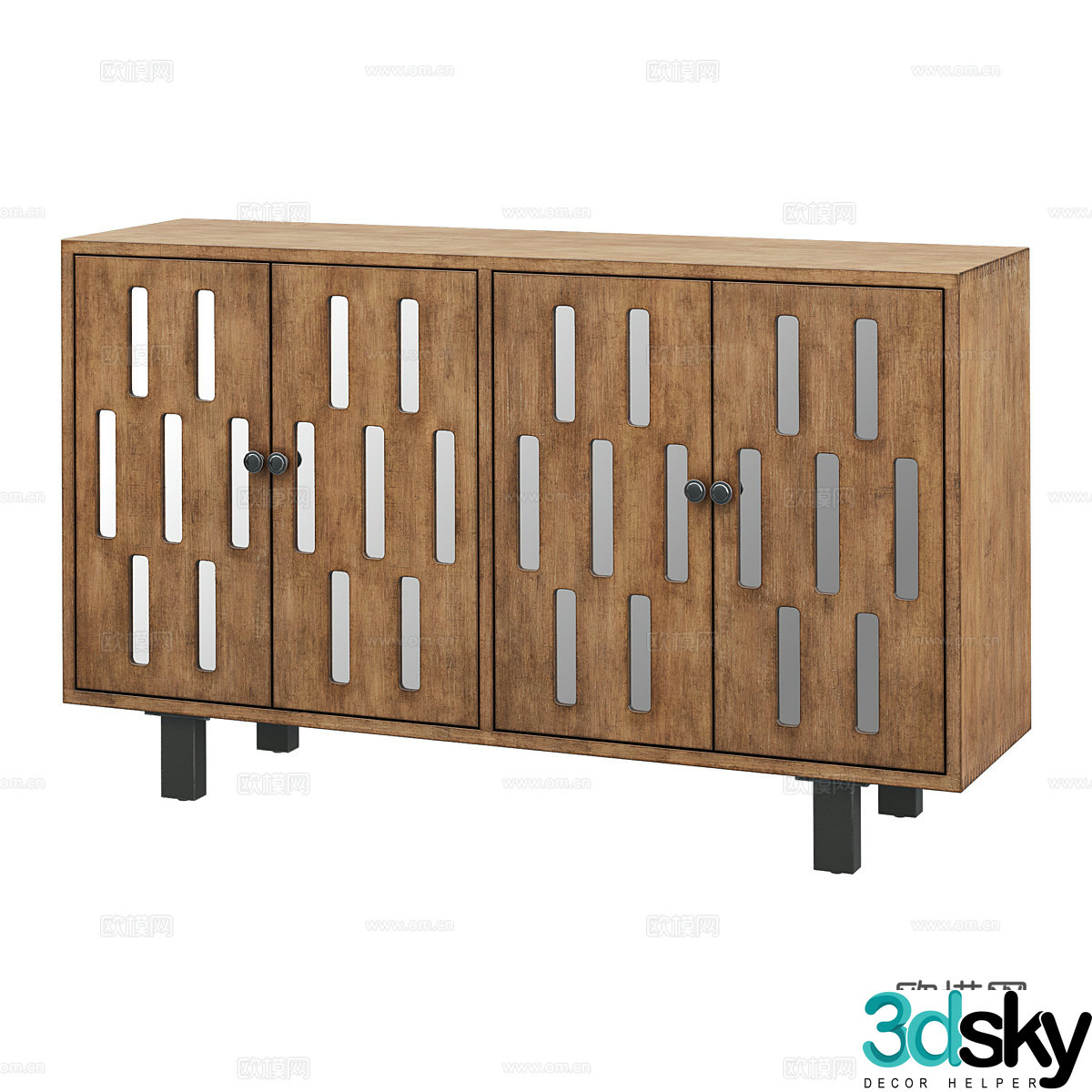 Nordic simple decorative side cabinet side cabinet simple decorative cabinet wooden decorative cabinet side cabinet 3D model