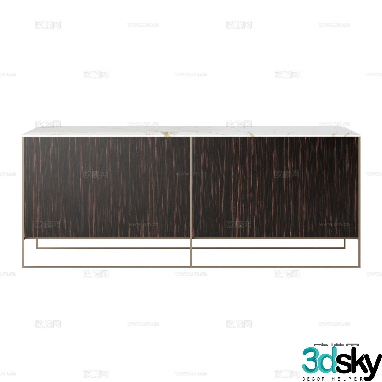 Minotti Italian sideboard Minimalist sideboard Sideboard Decorative cabinet 3D model